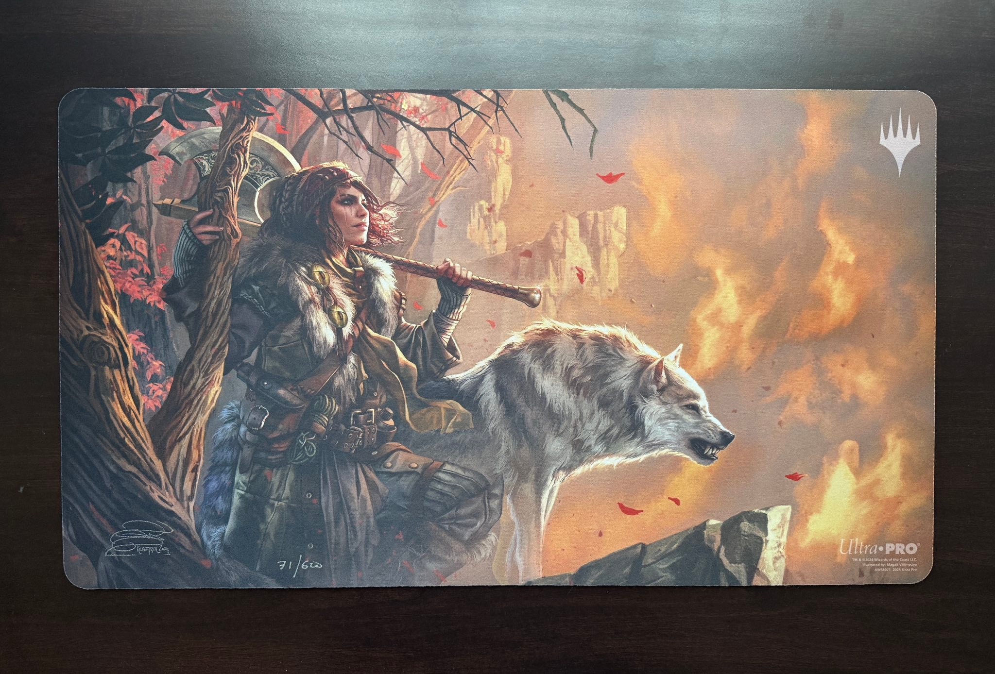 Huntmaster of the Fells playmat by Magali Villeneuve - doubled