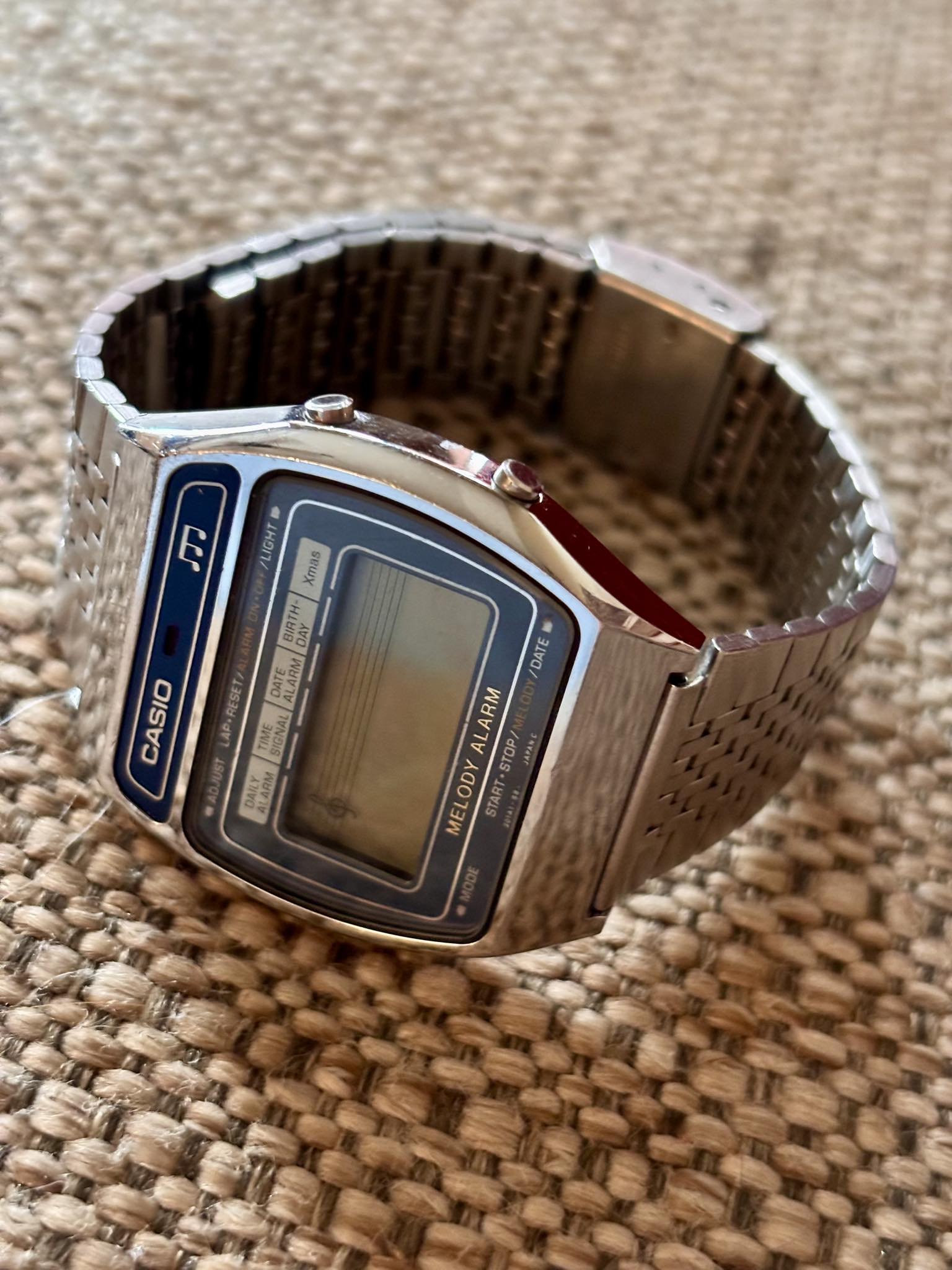 Casio M-1230 Melody Alarm LCD Watch Japan 1980