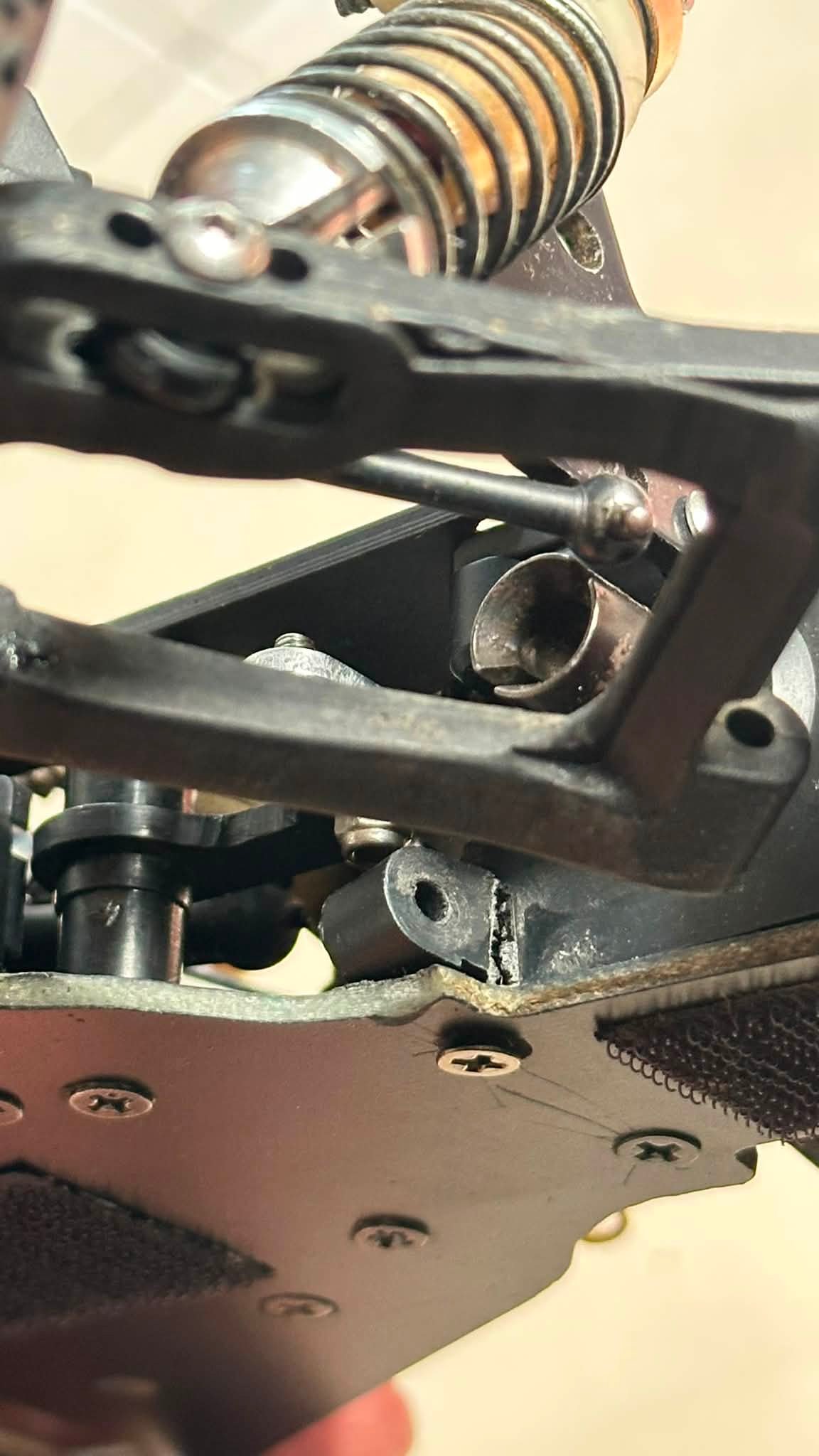 Replacement Lazer ZX front hinge pin mount bulkhead part or Kyosho