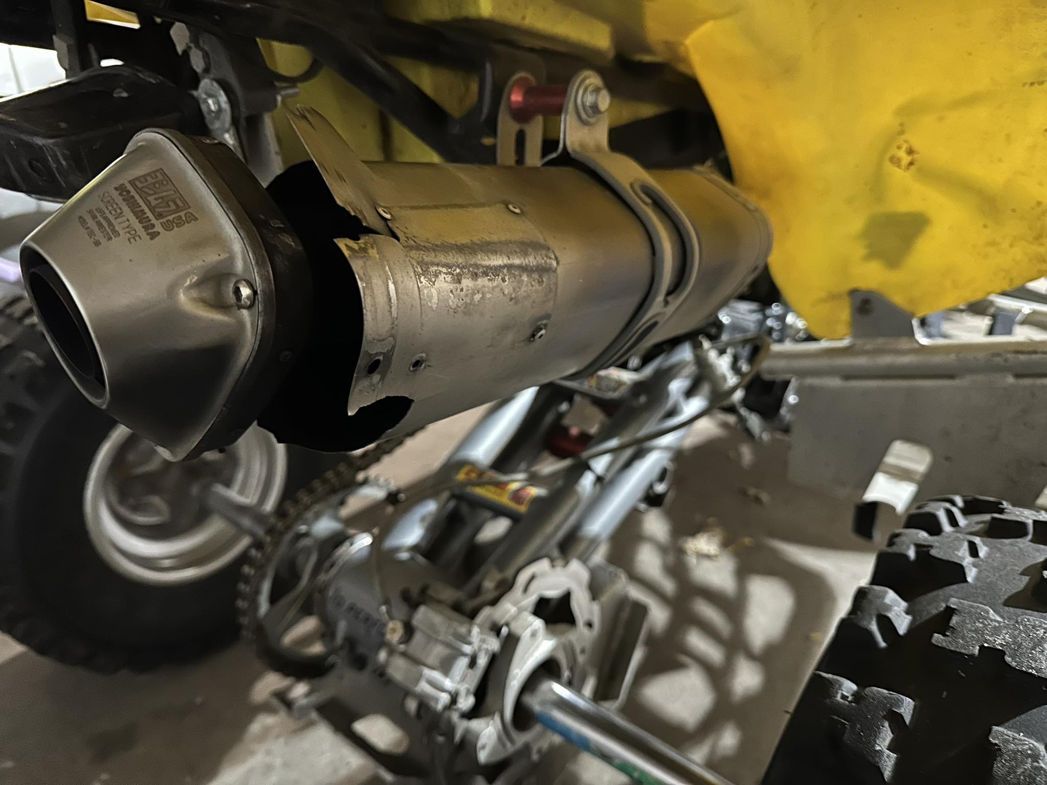 What can replace a Yoshimura full system on a KFX400 or LTZ400?