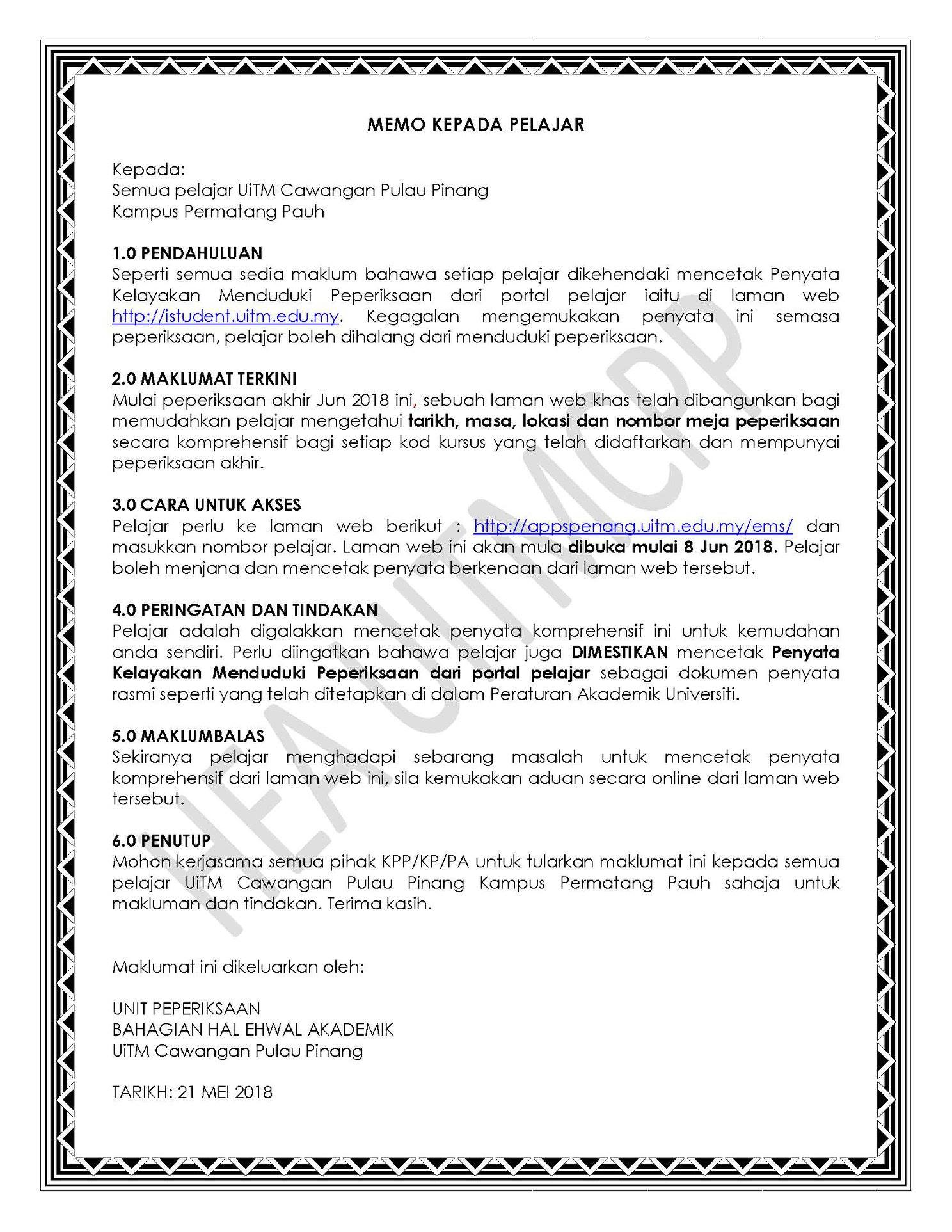 Hea Uitm Cawangan Pulau Pinang Permatang Pauh Interest Facebook