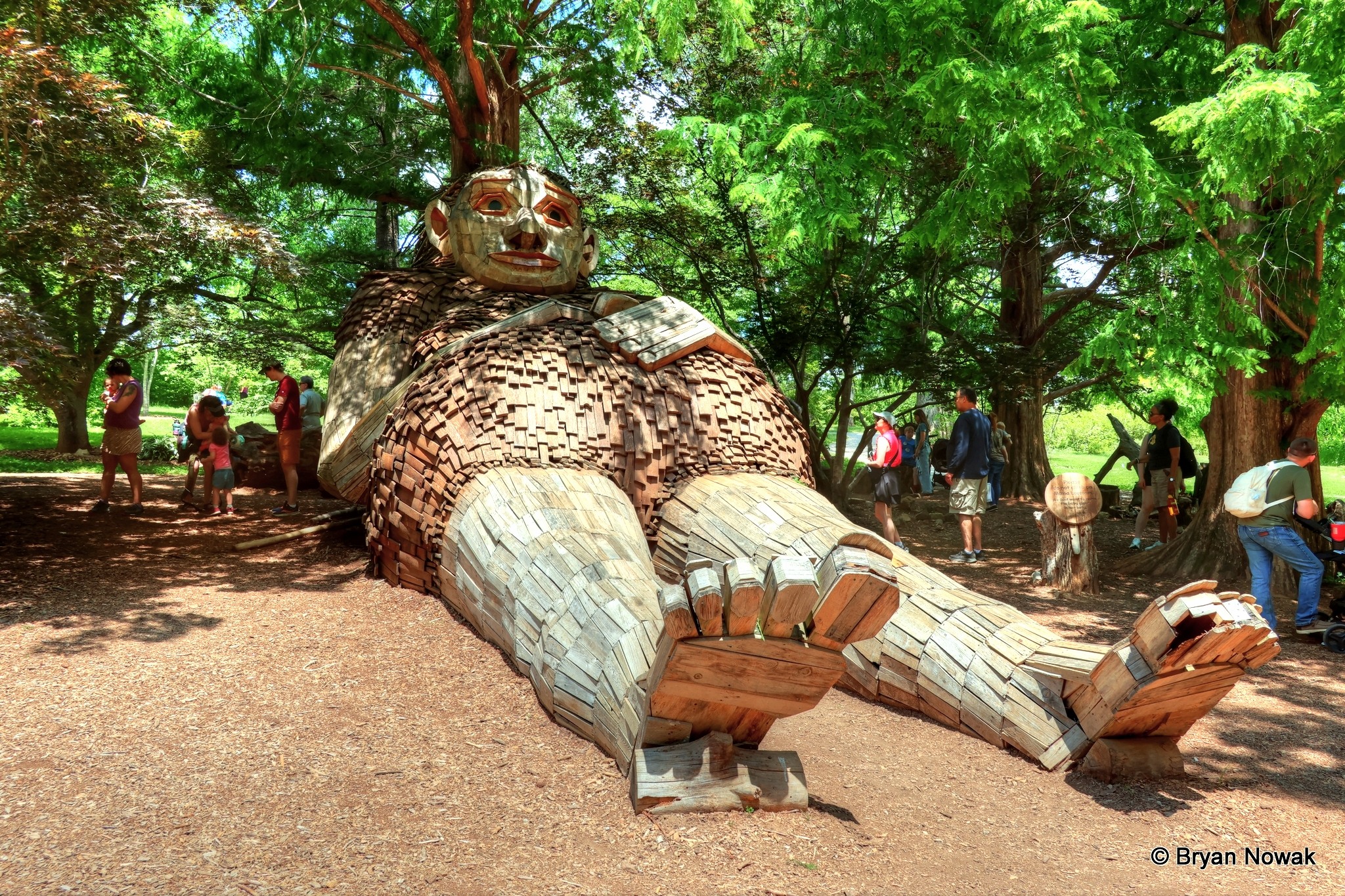 Thomas Dambo's Mama Mimi troll sculpture in Jackson's R Park