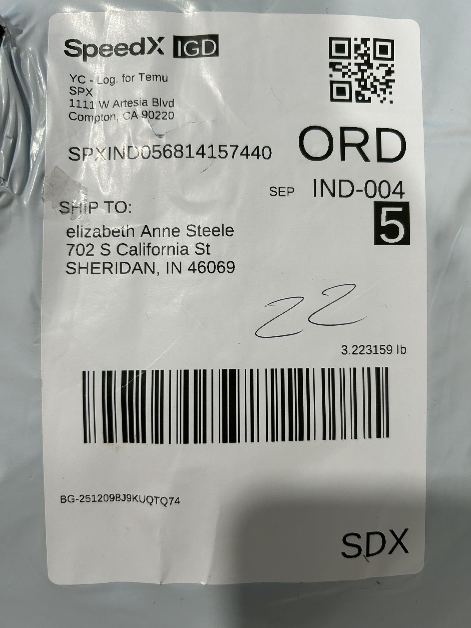 Received this package does not belong to me private message me if
