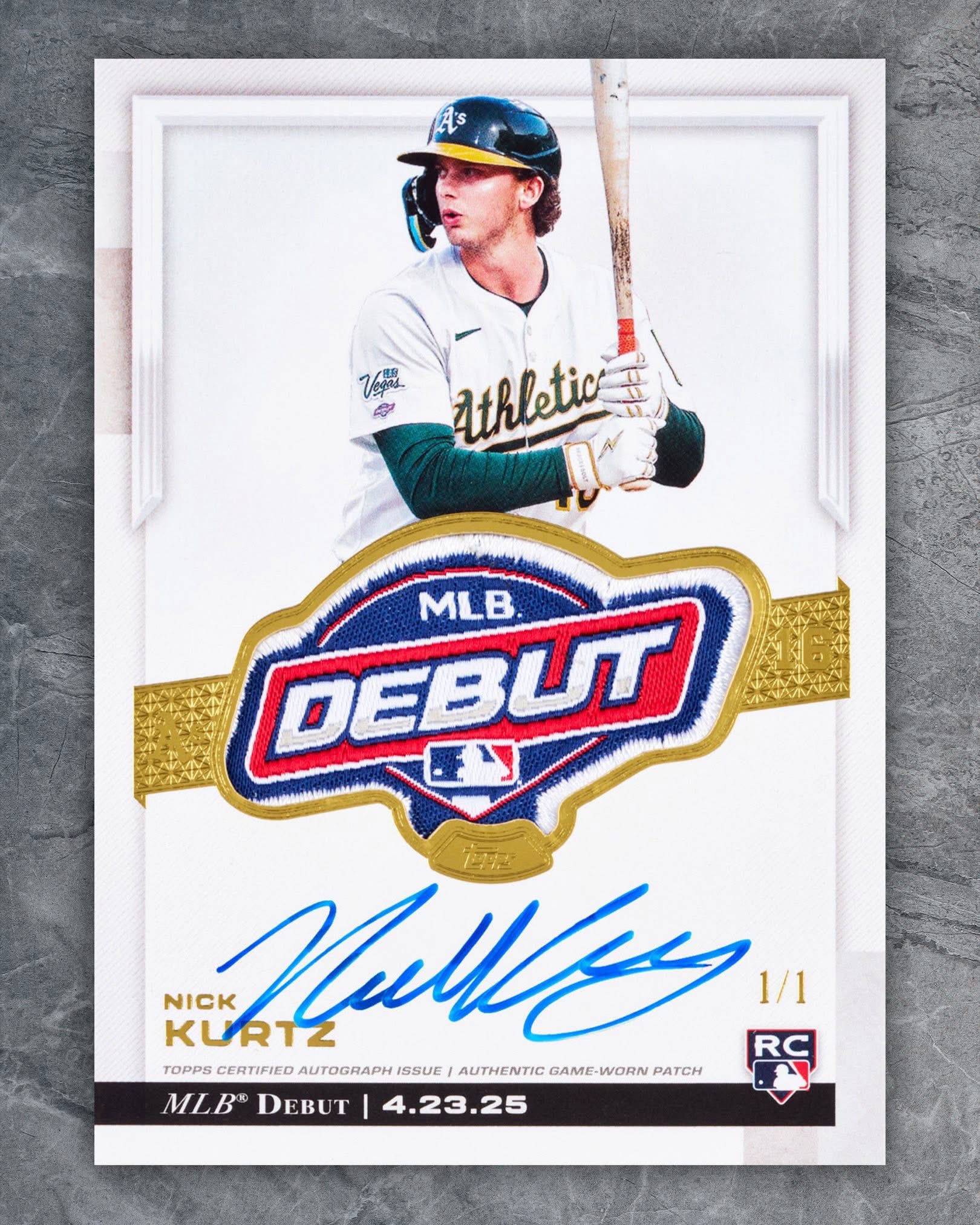 She found a rare Nick Kurtz autograph in her first pack ever ?