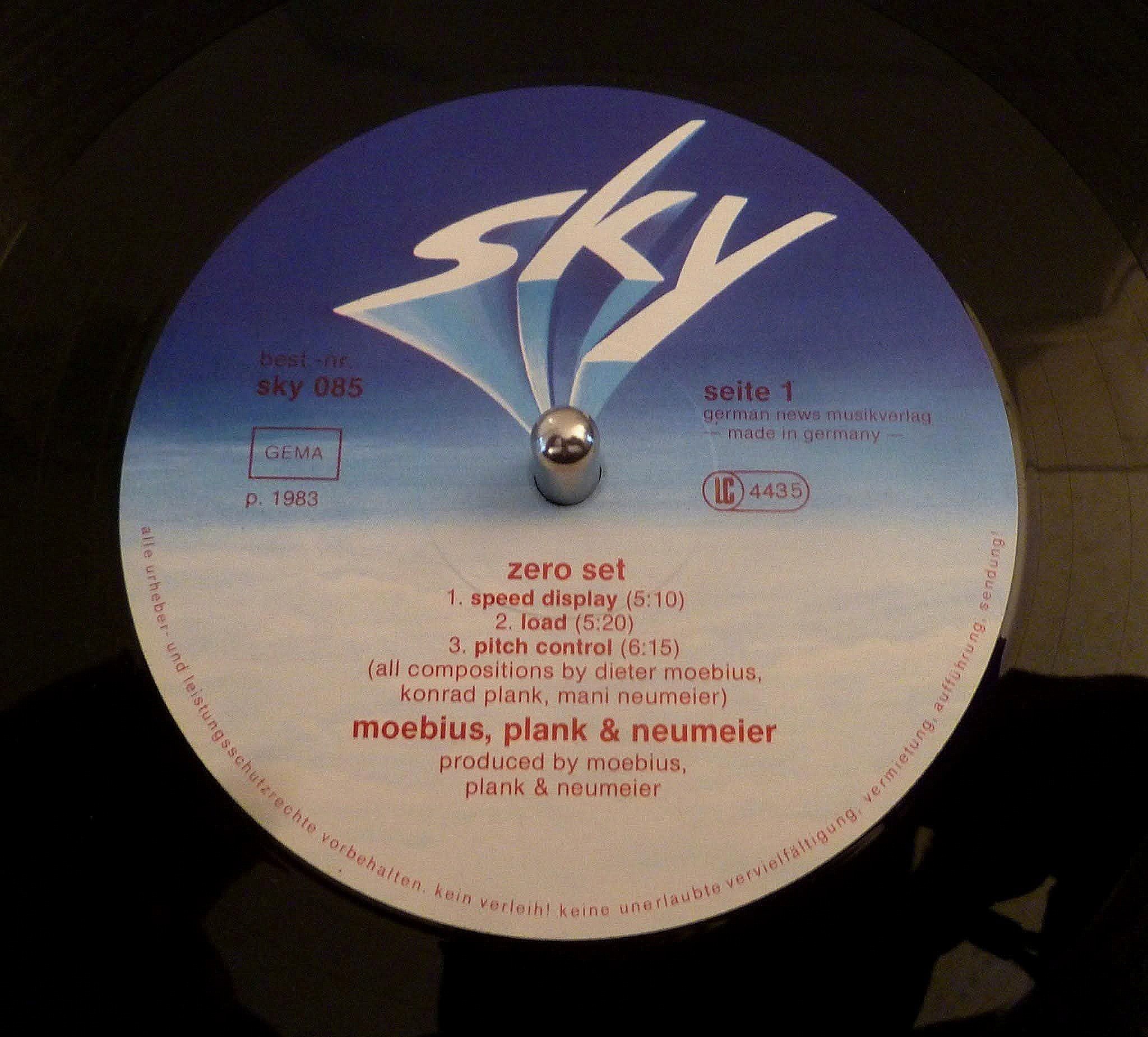 Moebius-Plank-Neumeier 'Zero Set' 1982, Sky Records