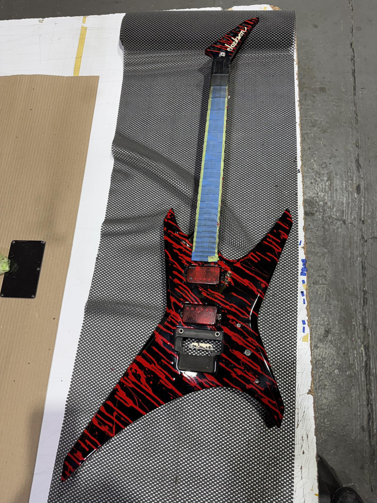 Check out this Jackson Custom Shop Warbird Warrior with a Flying