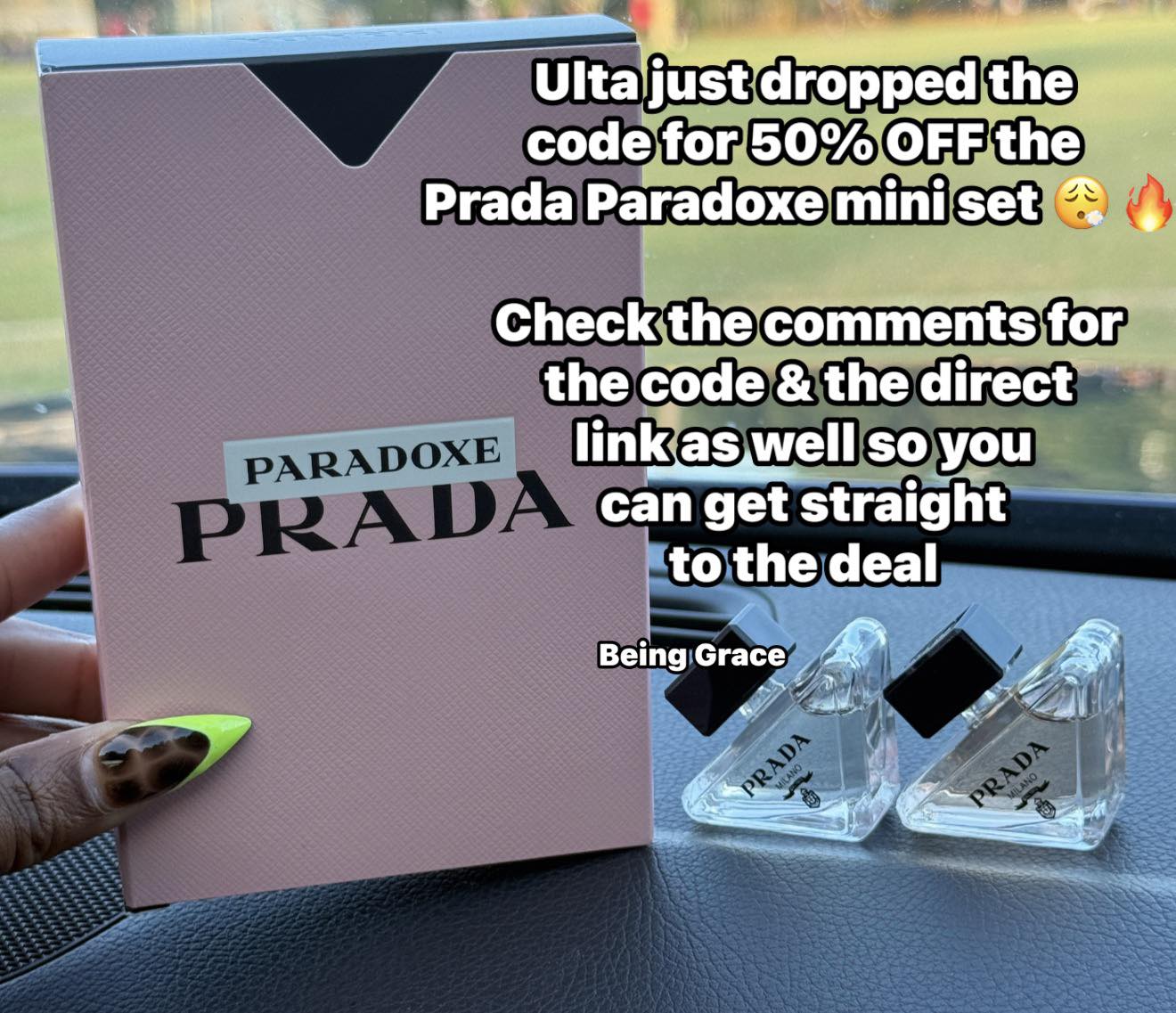 🚨 Ulta just dropped the code for 50% OFF the Prada Paradoxe mini
