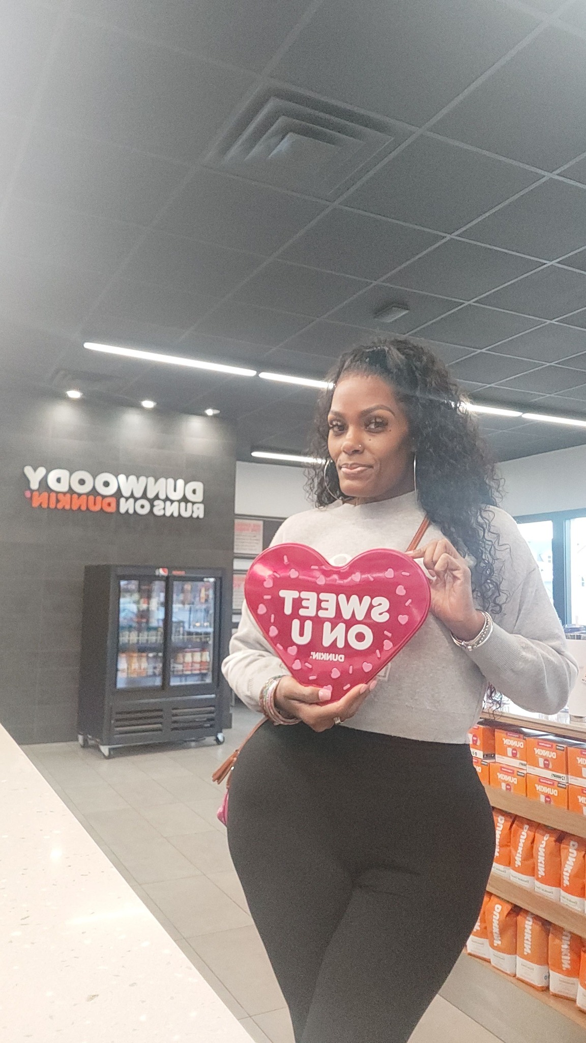 Dunkin' closes early for Super Bowl, customer's large heart tin