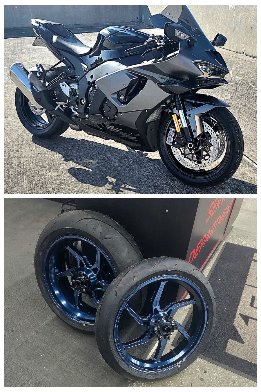 New tires mounted on kawasaki bike | Eustis, FL