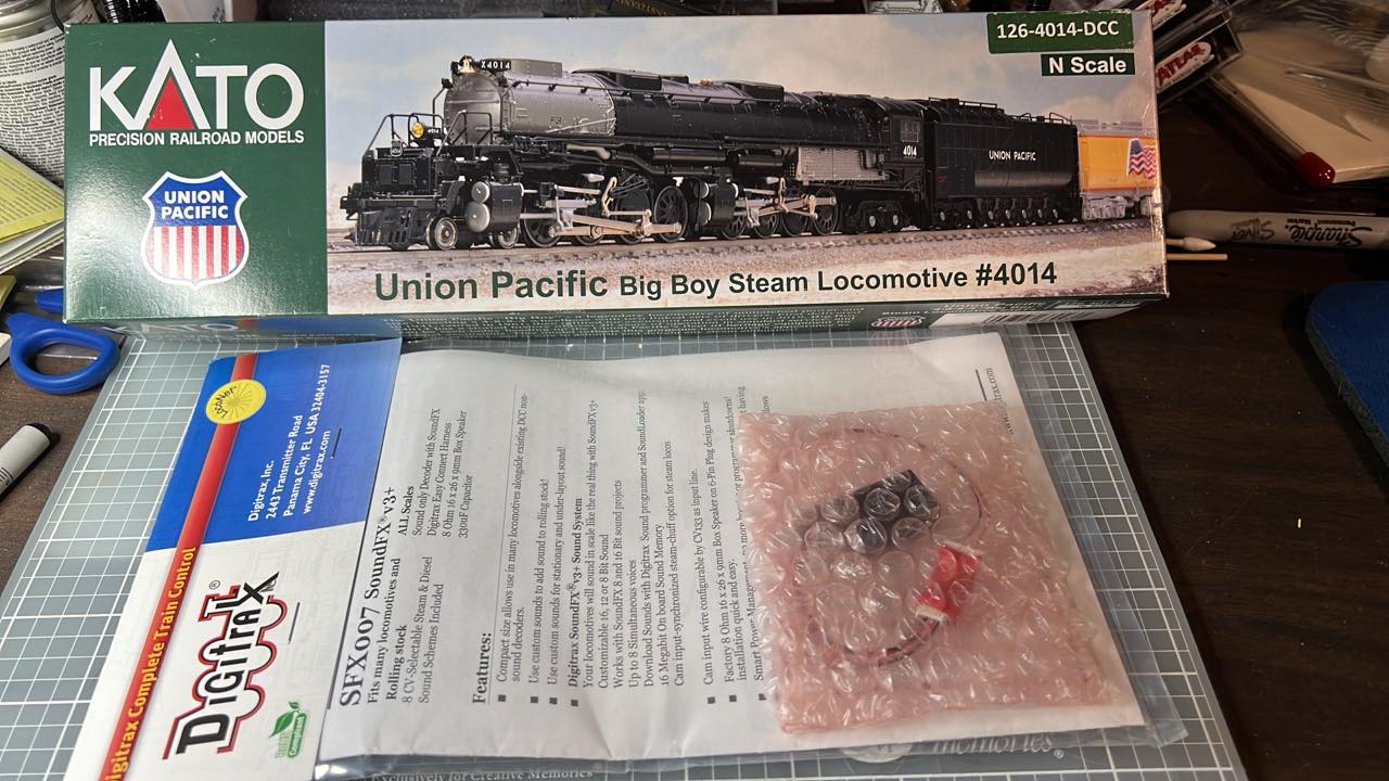 How to add sound to a DCC-equipped Kato Big Boy locomotive