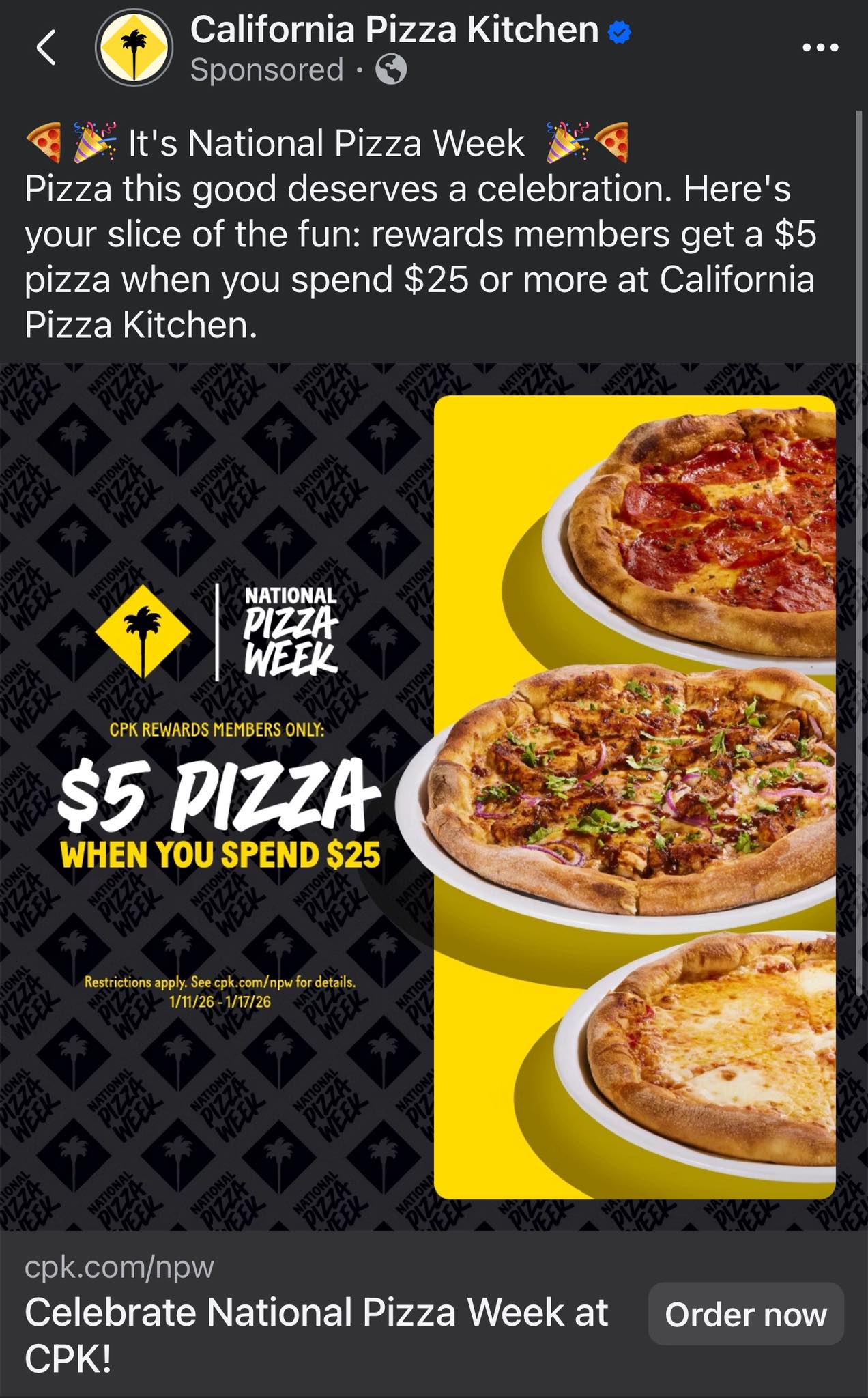 たぴプログ必読様購入専用ページ Buy any pizza Thursday - get another one for just $1. Grab the