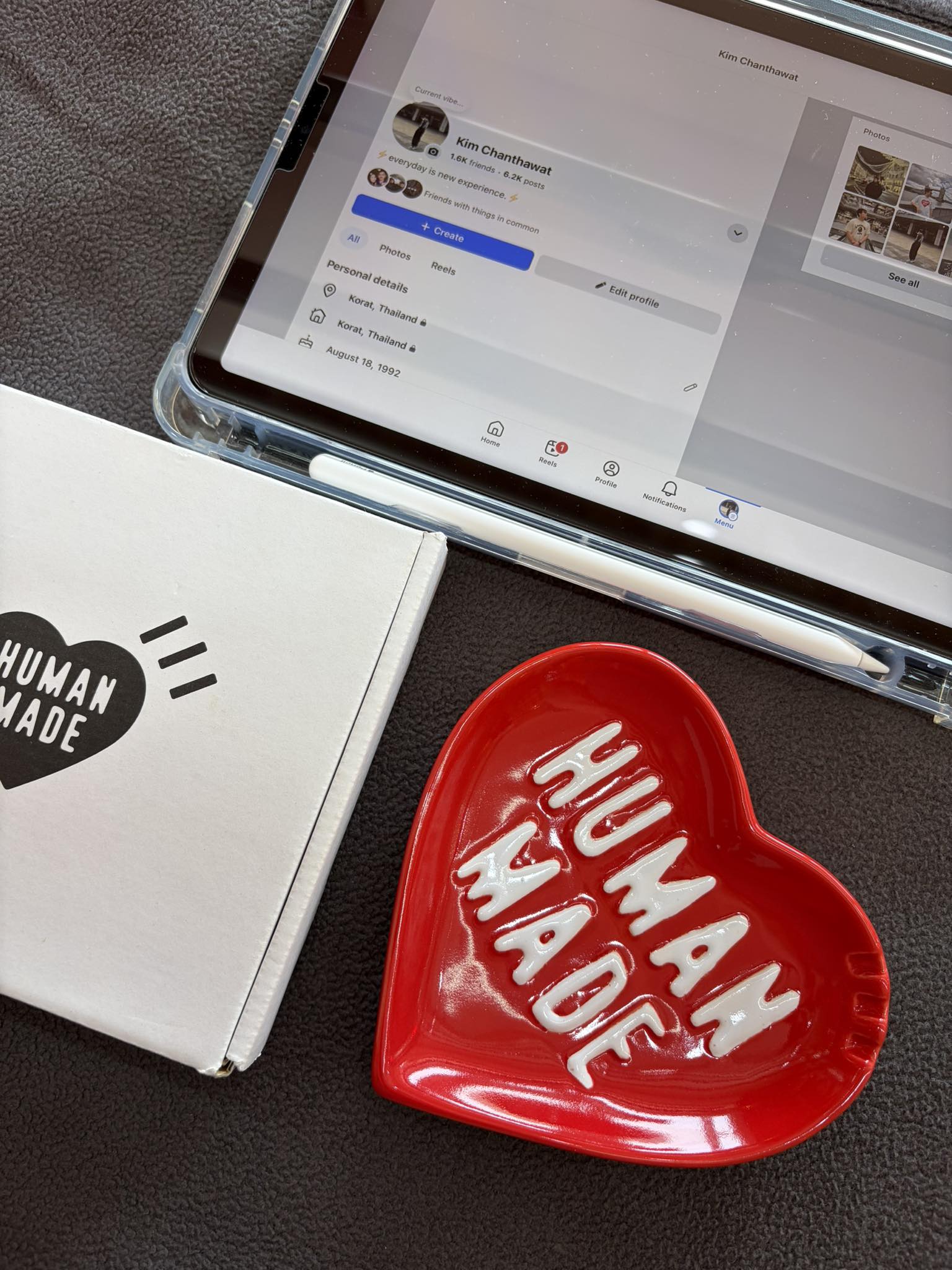 HEART CERAMICS TRAY RED ヒューマンメイド Human Made red heart ceramics tray