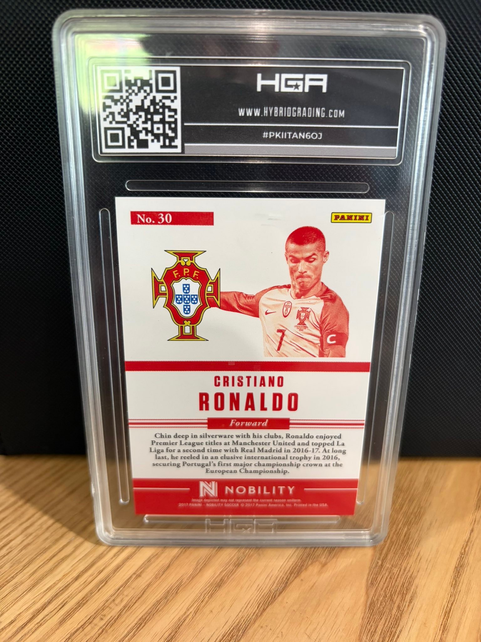 2017 Cristiano Ronaldo Panini Nobility card for sale