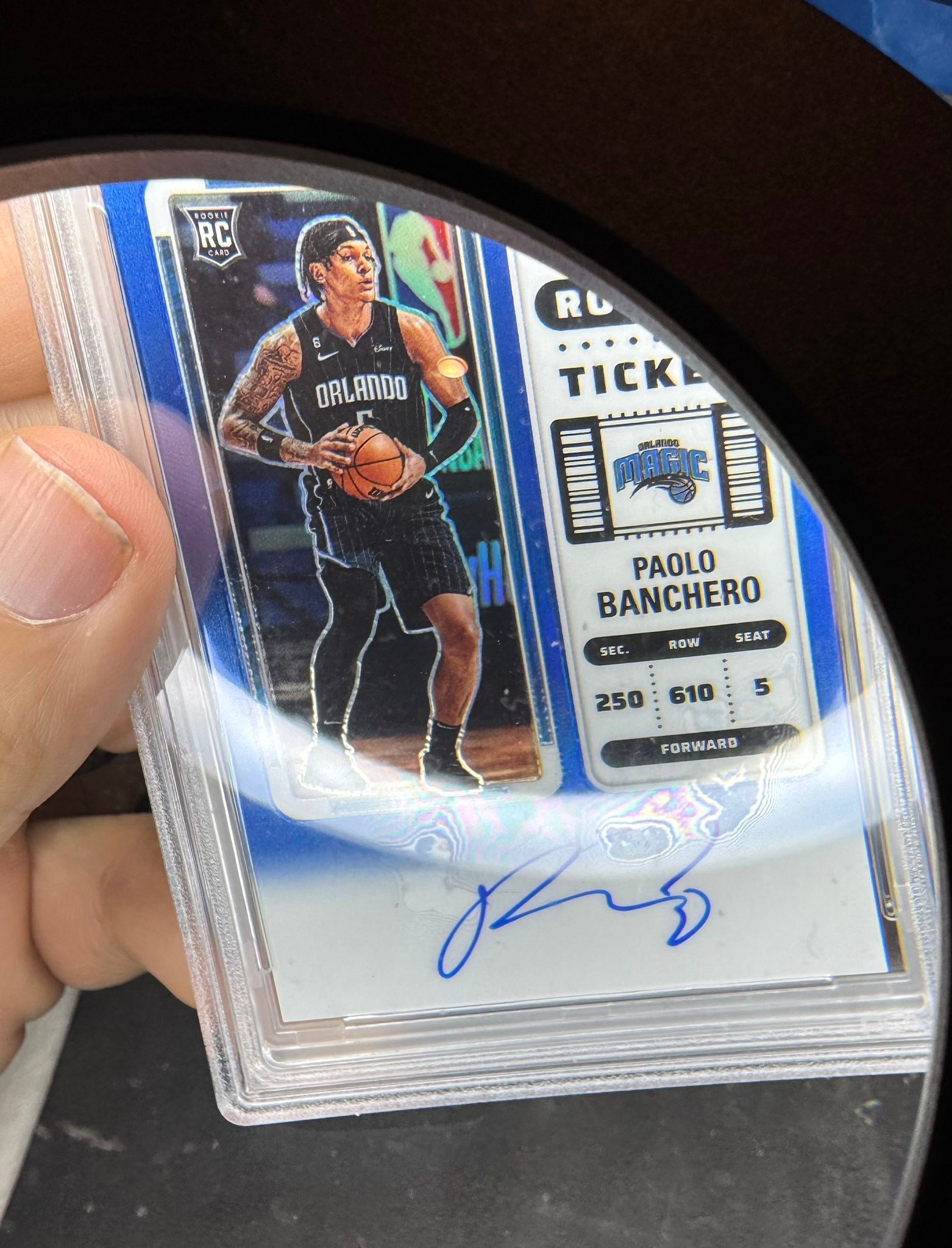 What is the stain on my Paolo Banchero rookie card?