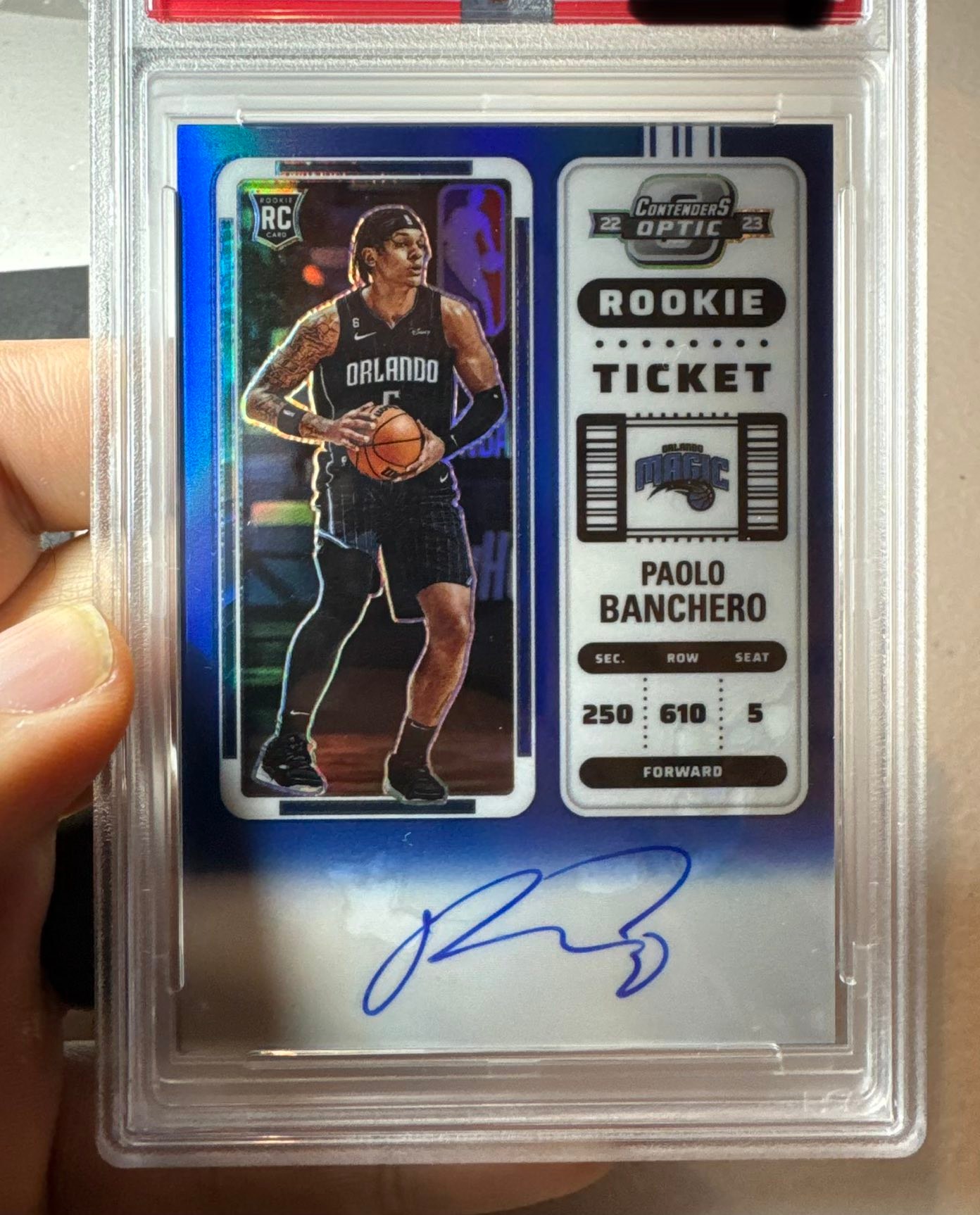 What is the stain on my Paolo Banchero rookie card?