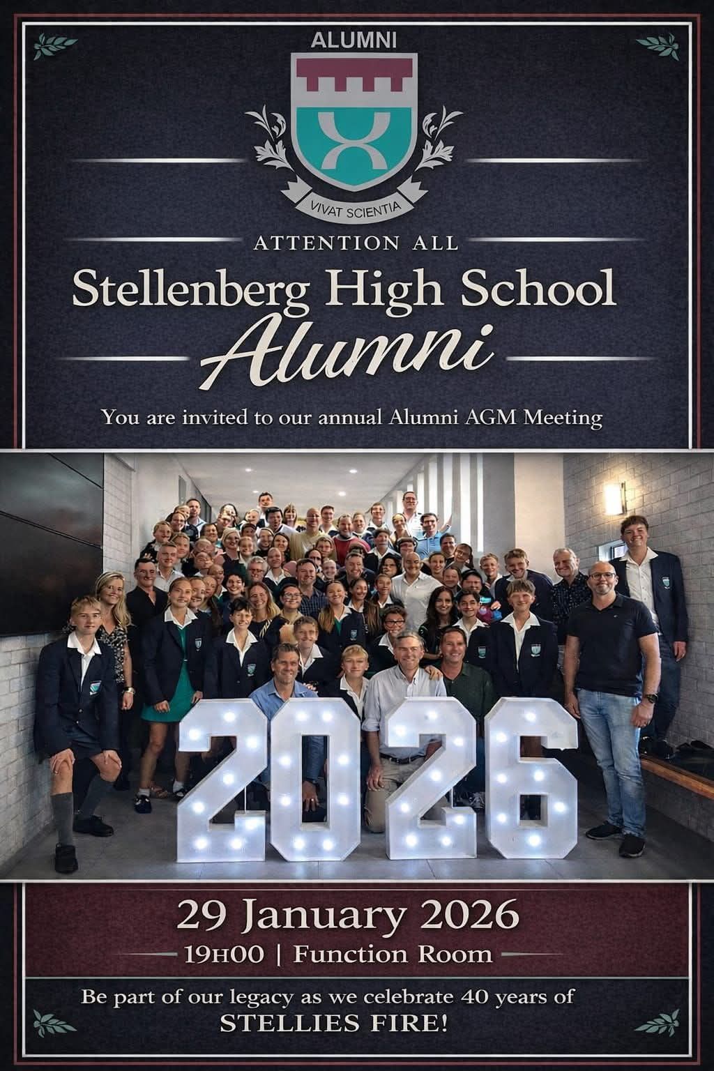 Just a reminder of Stellenberg Alumni AGM on Thursday, 29 January 2026 ...