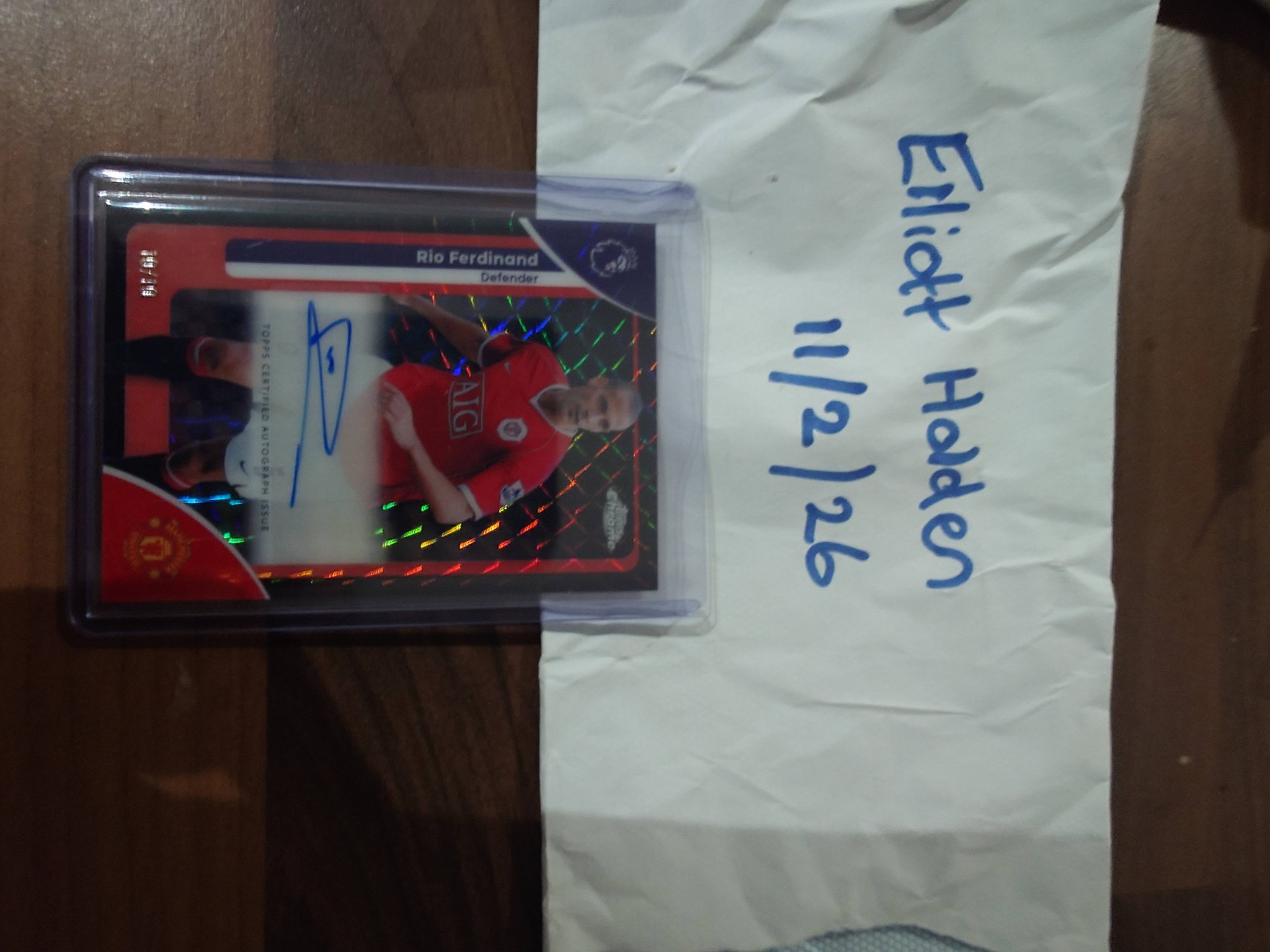 Mint Rio Ferdinand auto card for sale
