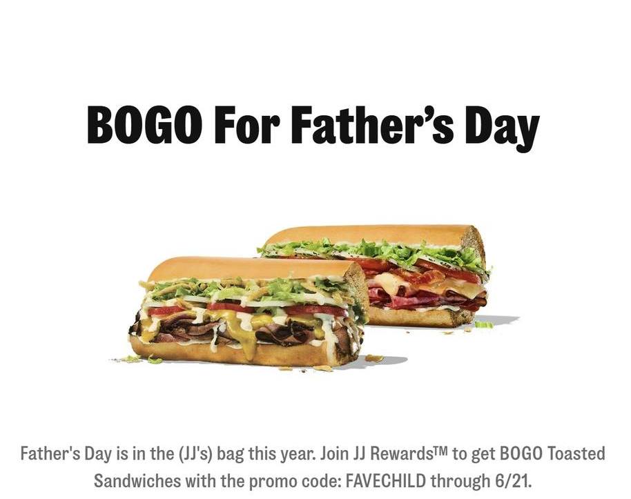 Jimmy John's: Toasted Sandwiches Buy 1 Get 1 Free (valid through 5