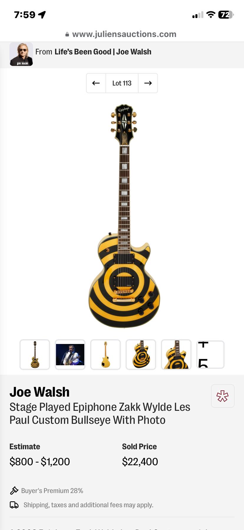 expensive epiphone guitar mentioned