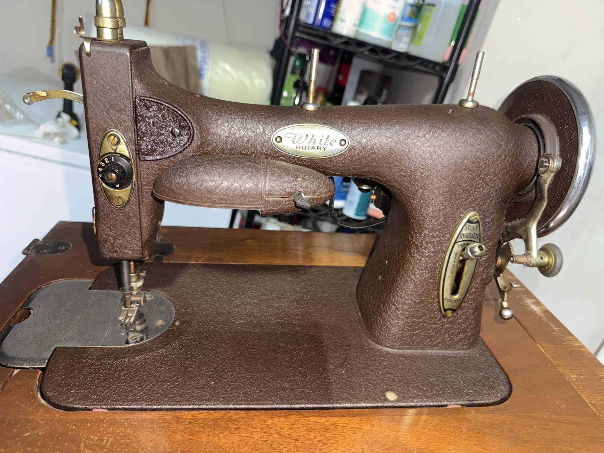 Vintage Morse Zigzag sewing machine, likely manufactured in Japan