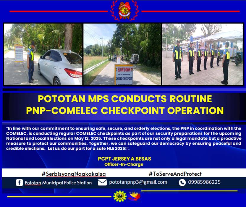 Pototan - POTOTAN MPS CONDUCTS ROUTINE PNP-COMELEC CHECKPOINT OPERATION ...