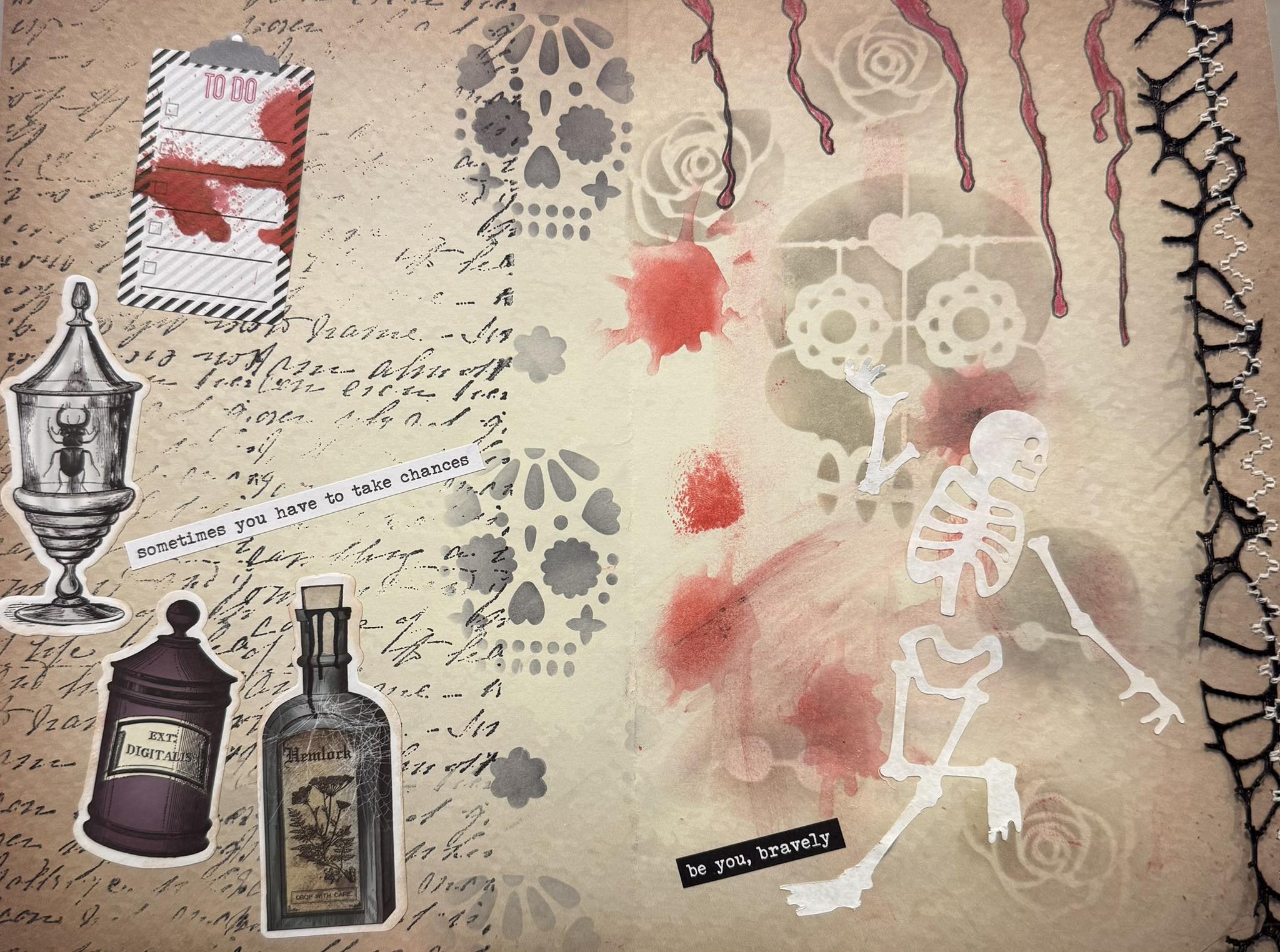 One of my Halloween spreads for a JJ 1000 1000  ิน กแบ