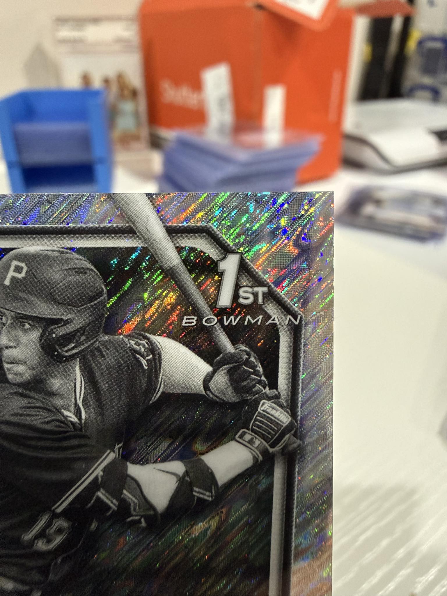 Edward Florentino 1st Bowman Chrome on-card auto blue ink black 