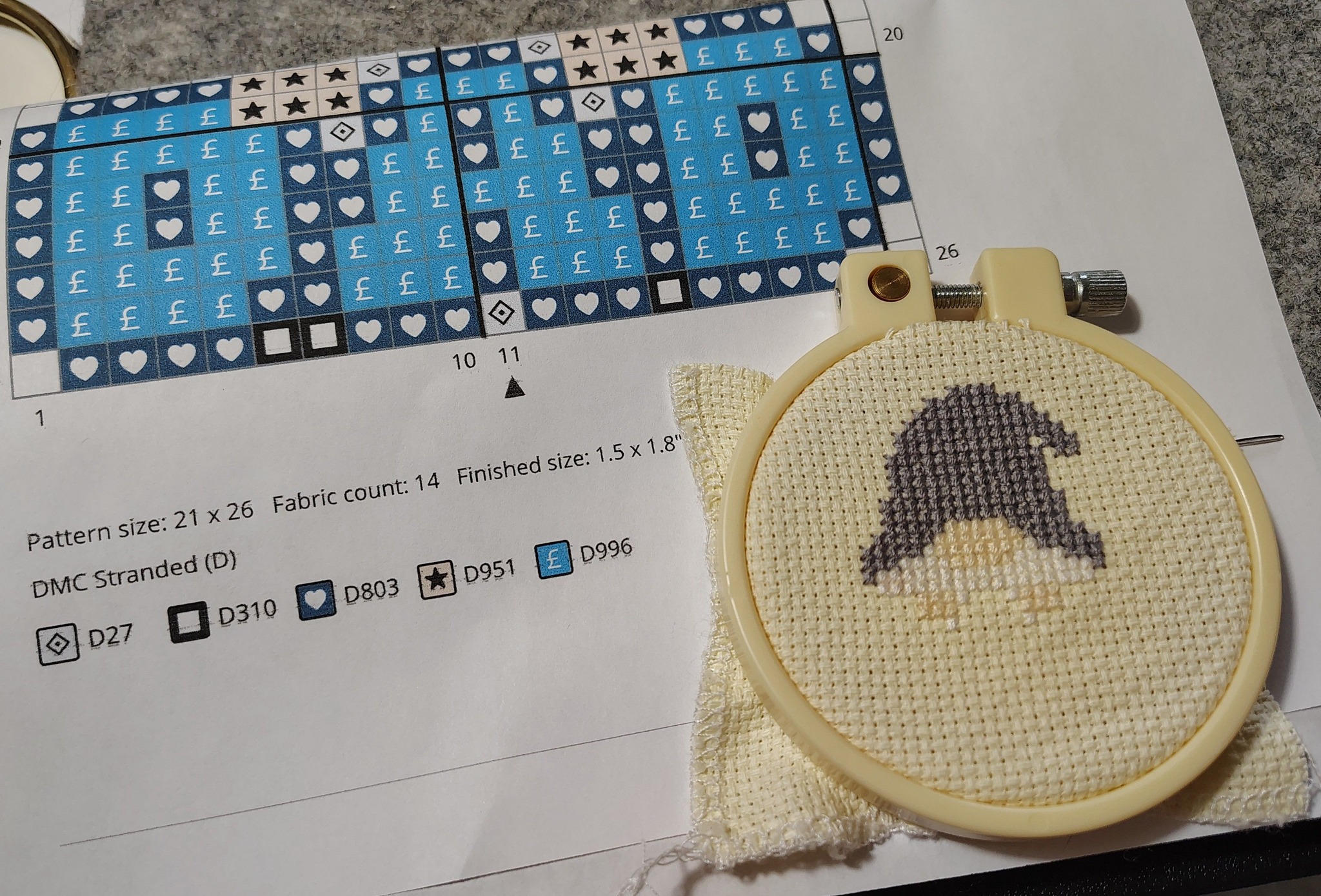 Cross stitch Happy Father's Day garden theme picture