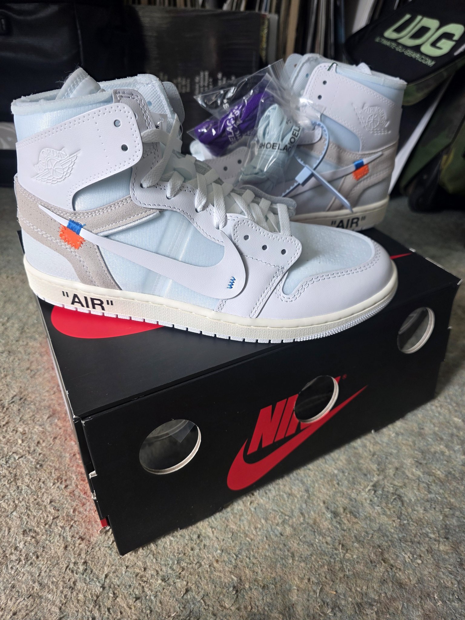 yoooooo, my biggest grail was the original Jordan 1 x Off-white 