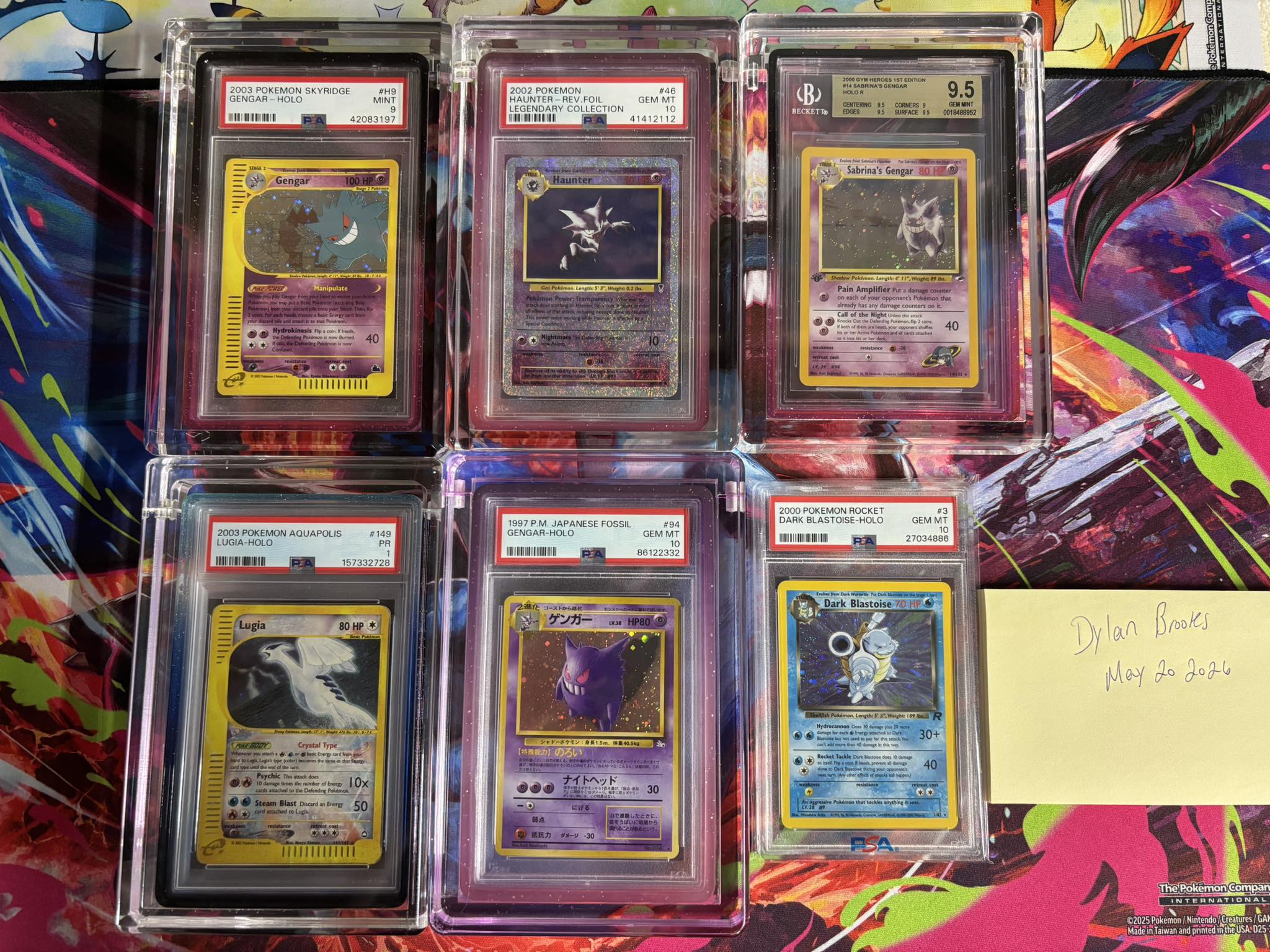 CD Promo Charizard PSA 9 and Sabrina's Gengar CGC 6.5 for sale