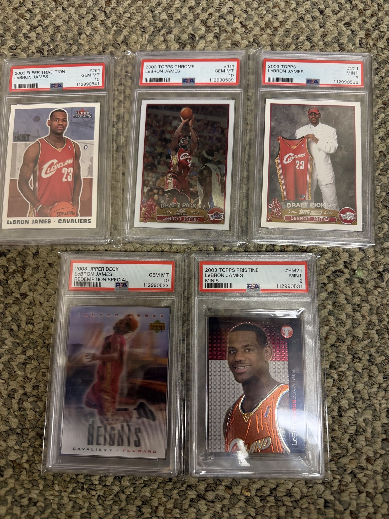 lebron james rookie card graded 2003 Upper Deck Exclusives Basketball RC #1 PSA 8 : Collectibles & Fine Art lebron james rookie card graded