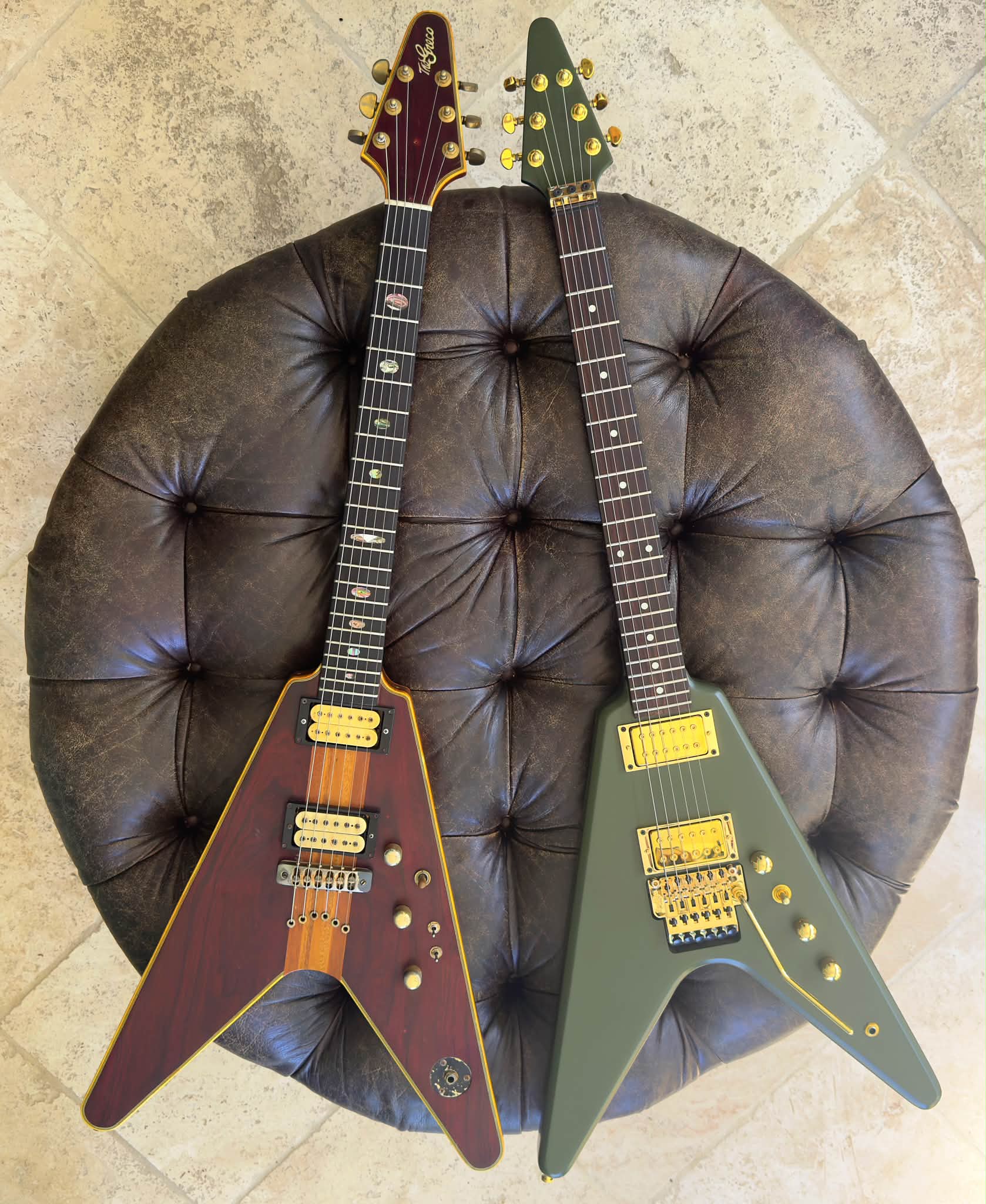 1979 Greco AK1400 and 1984 Greco MTV-80 guitars for sale