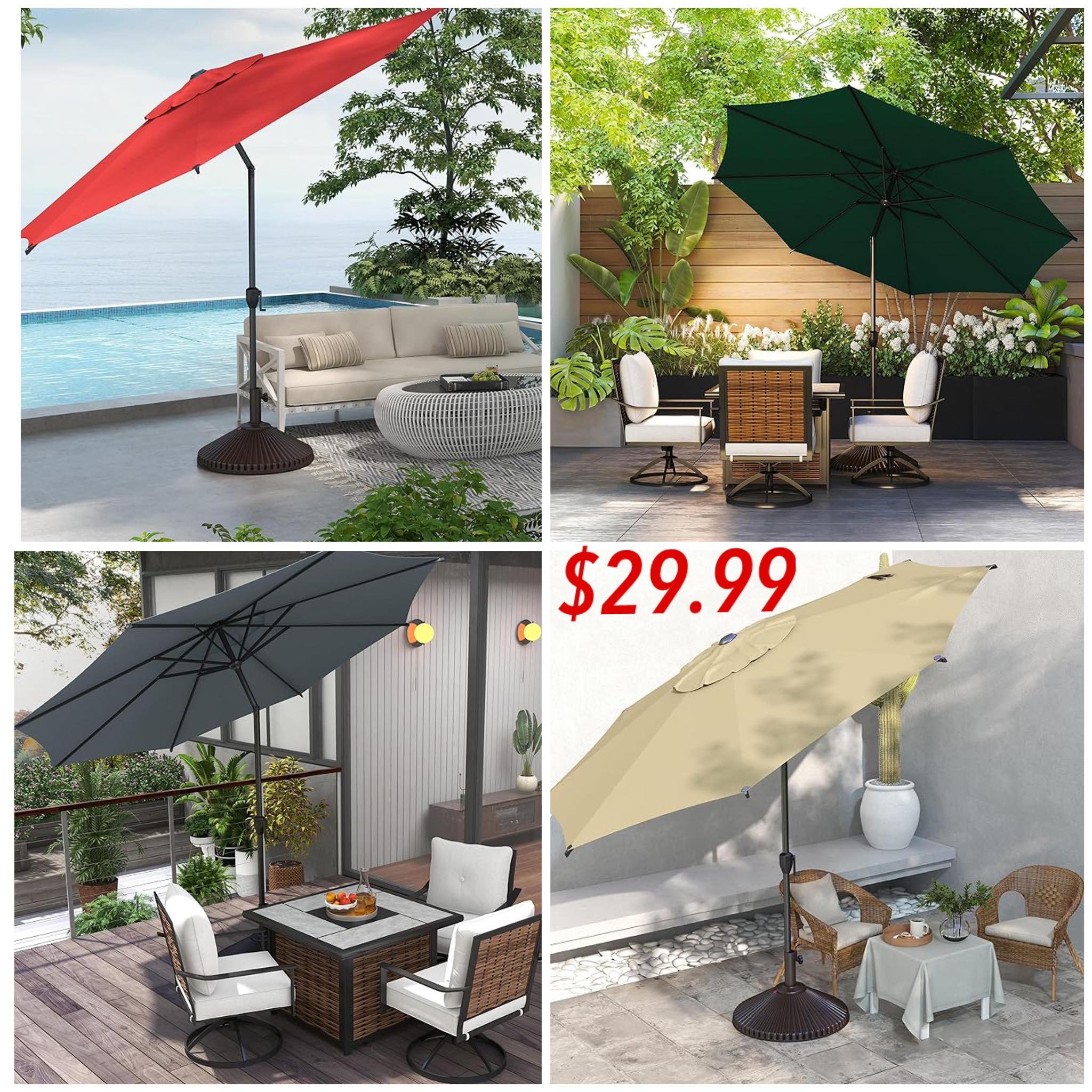 advertising patio umbrellas Printed Market Umbrella Frame and Canopy / 22lb Heavy Duty Base & Waterbag Custom Large Outdoor Octagonal Umbrella Advertising Beach Umbrellas | Umbrella