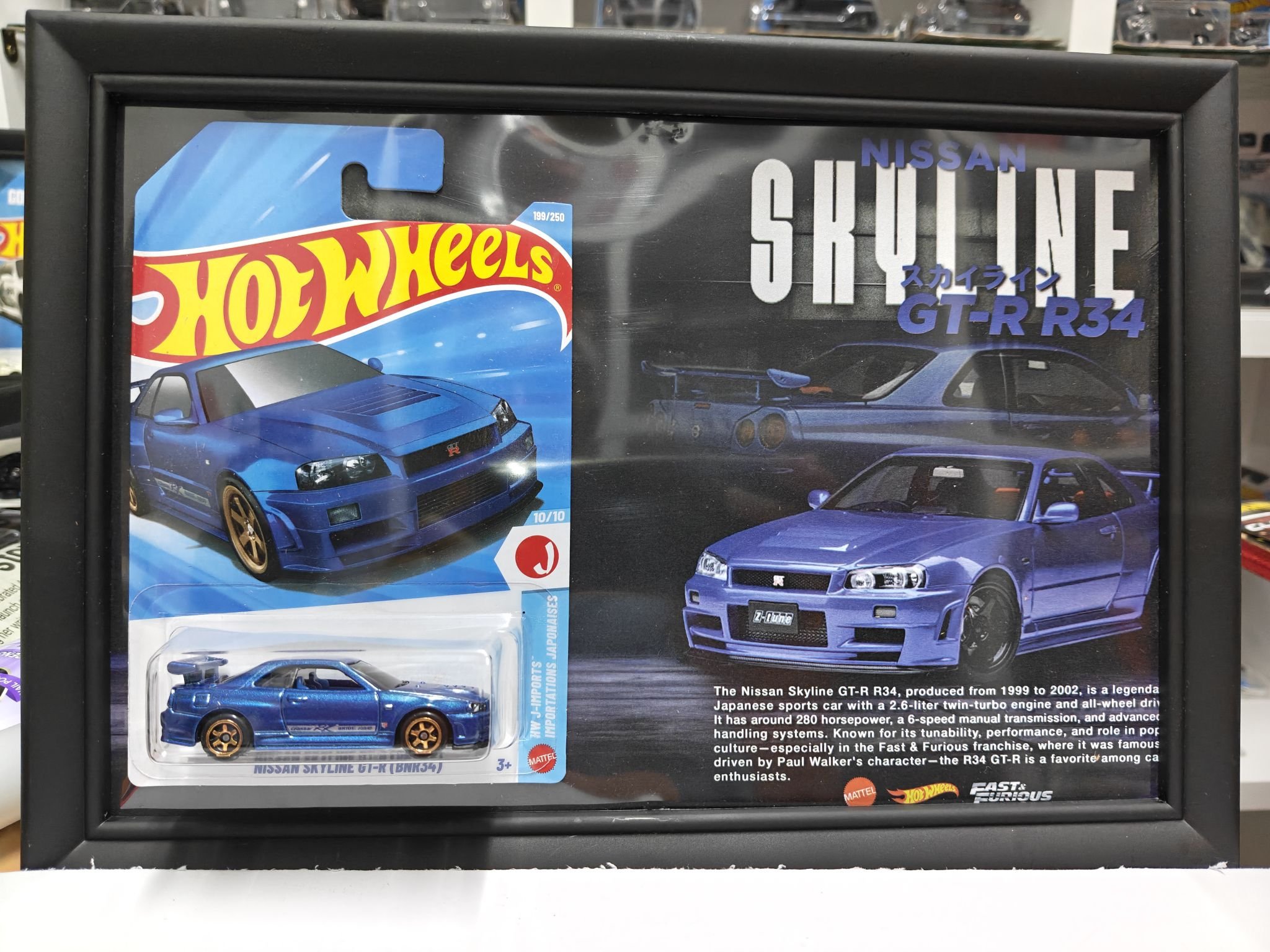 Hot Wheels Nissan Skyline GT-R R34 model