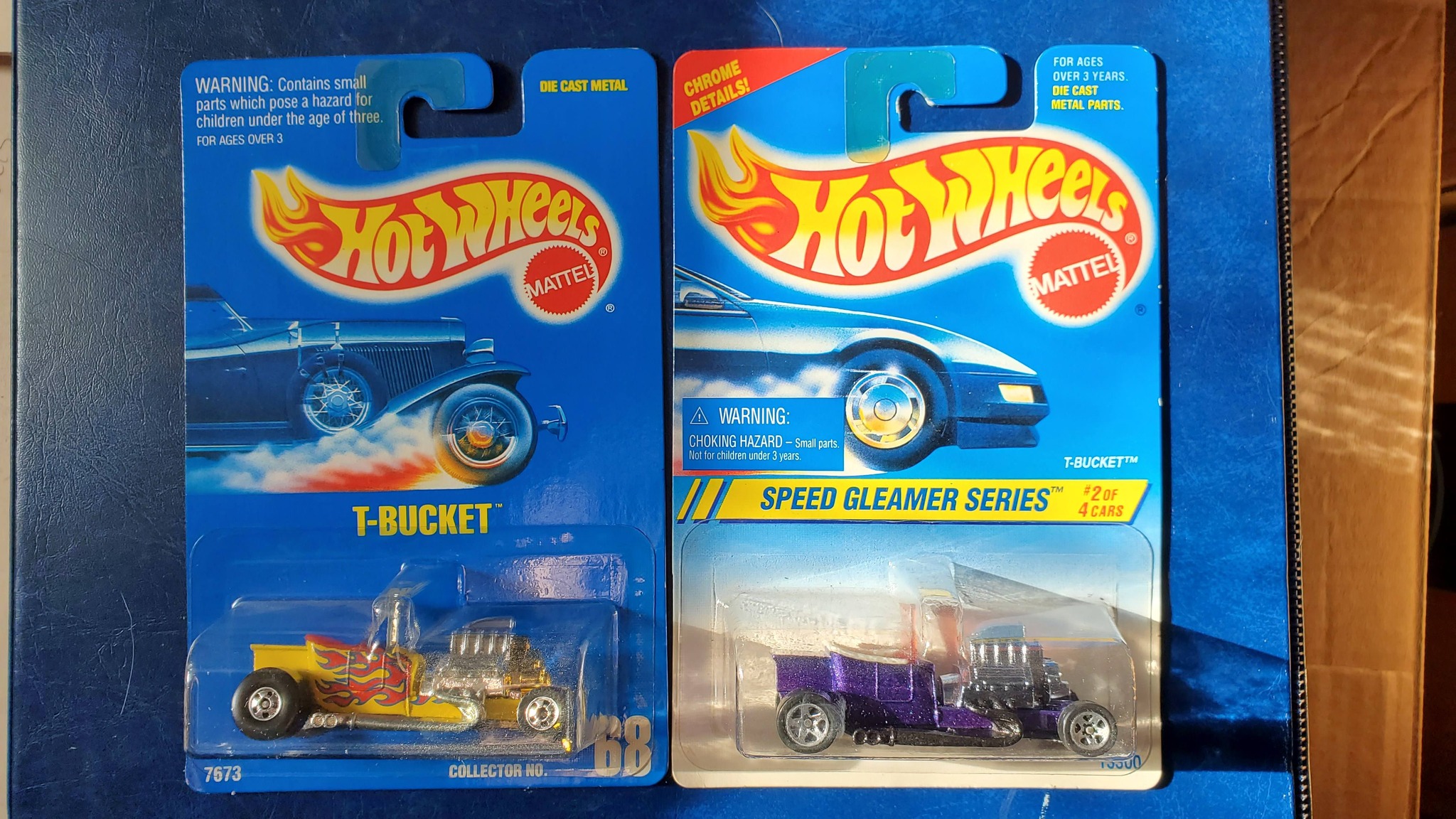 Vintage Hot Wheels T-Bucket on blue card