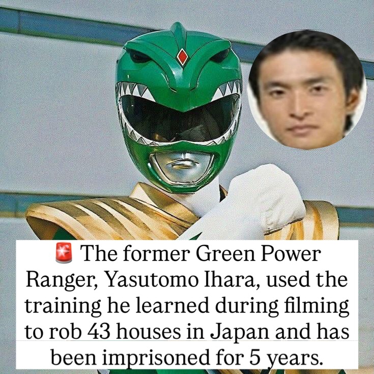 Anthony - 🚨 The former Green Power Ranger, Yasutomo Ihara, used the ...