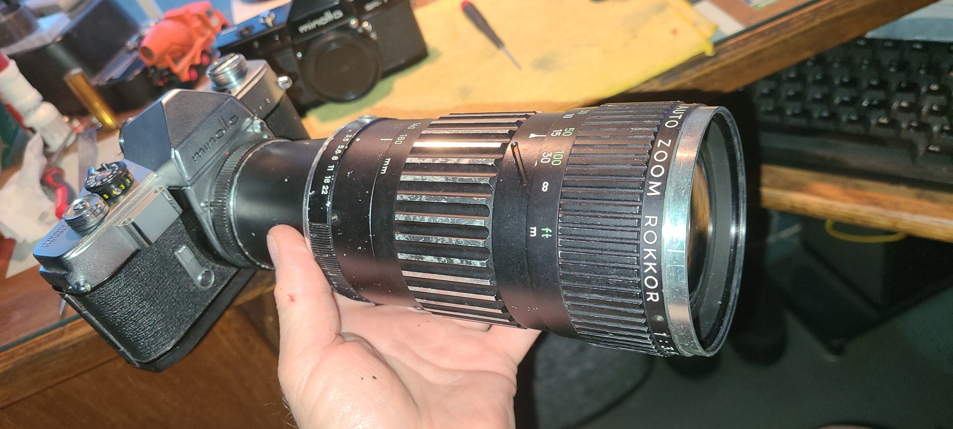 Minolta Rokkor 80-160 f3.5 constant aperture lens