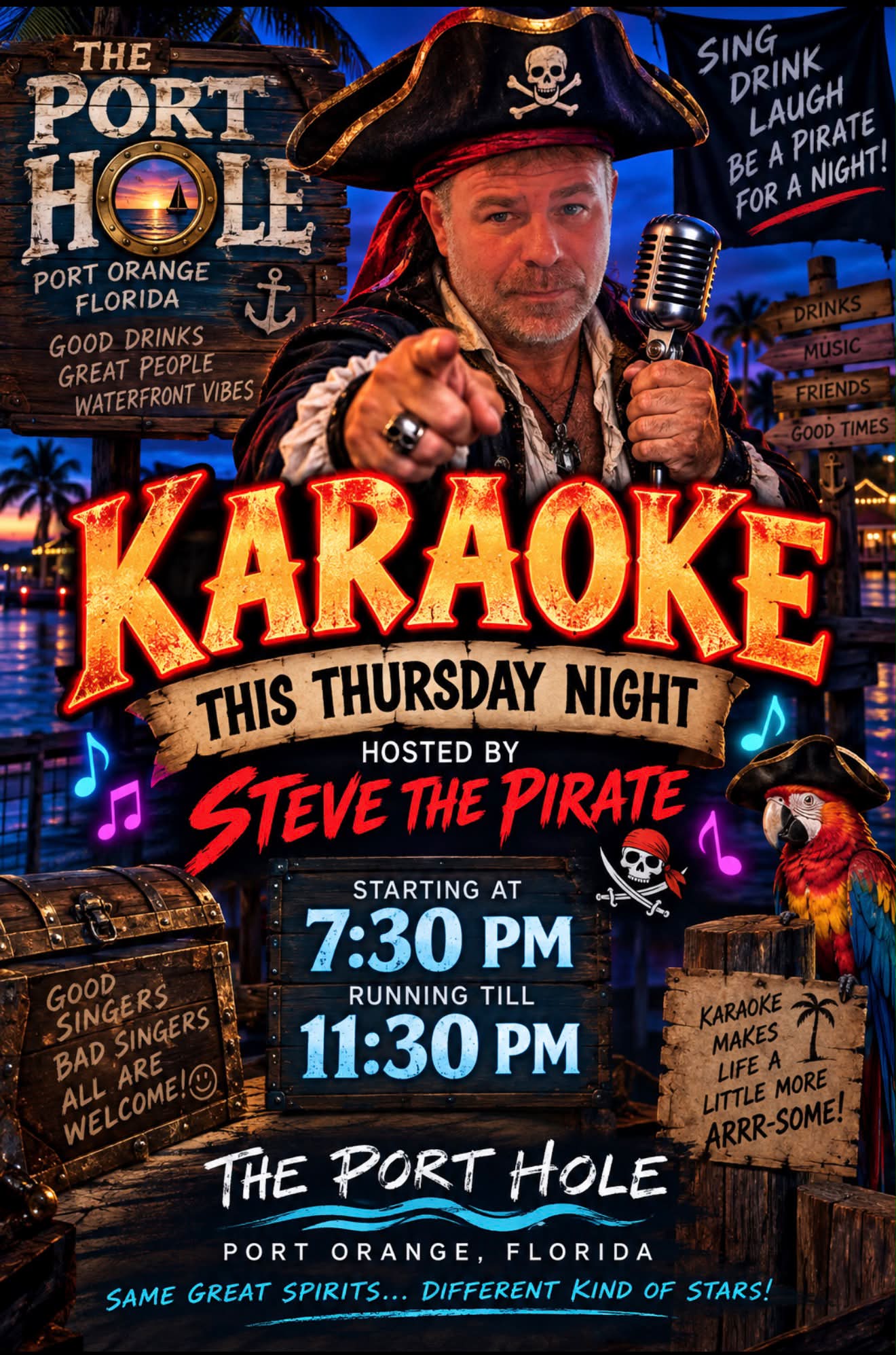 【KARAOKE PIRATES FEAT LRME】■S.T.■☆ほぼ新品☆ Karaoke with Steve the Pirate in Port Orange