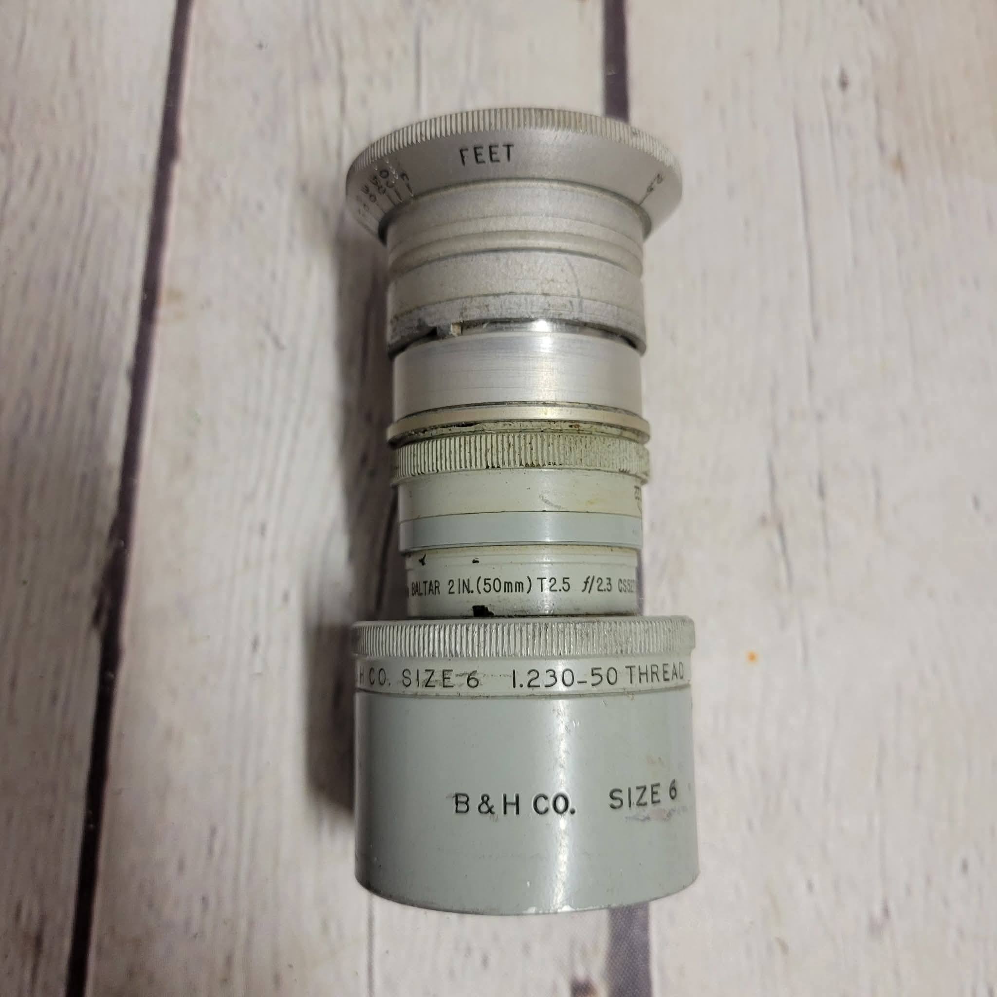 What is a Bausch & Lomb Baltar 2in camera lens used for?