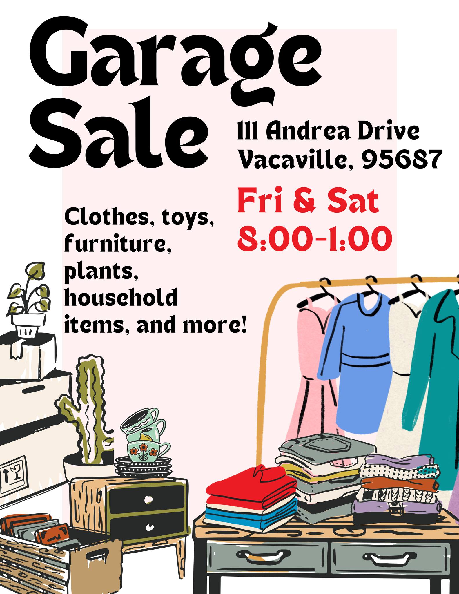 GARAGE SALE ALL FURNITURE!!