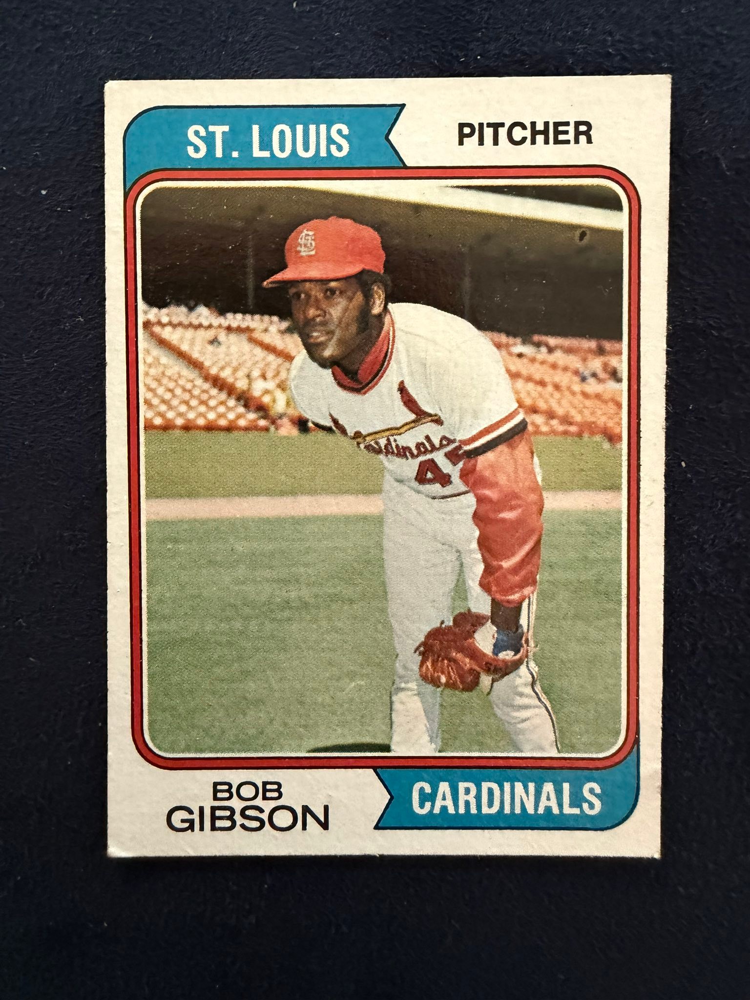 1974 Topps Bob Gibson baseball card auction
