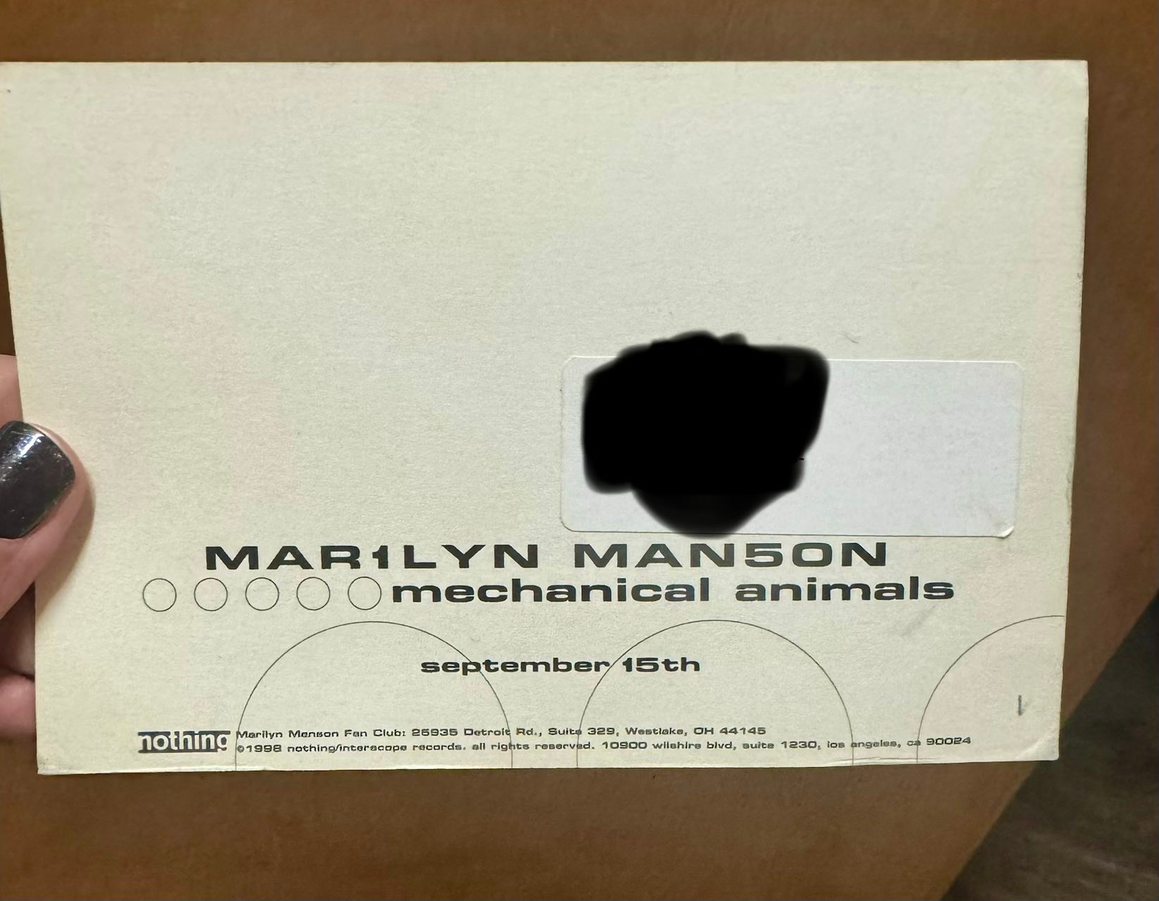 Rare Marilyn Manson 1999 Mechanical Animals Tour Poster Found at