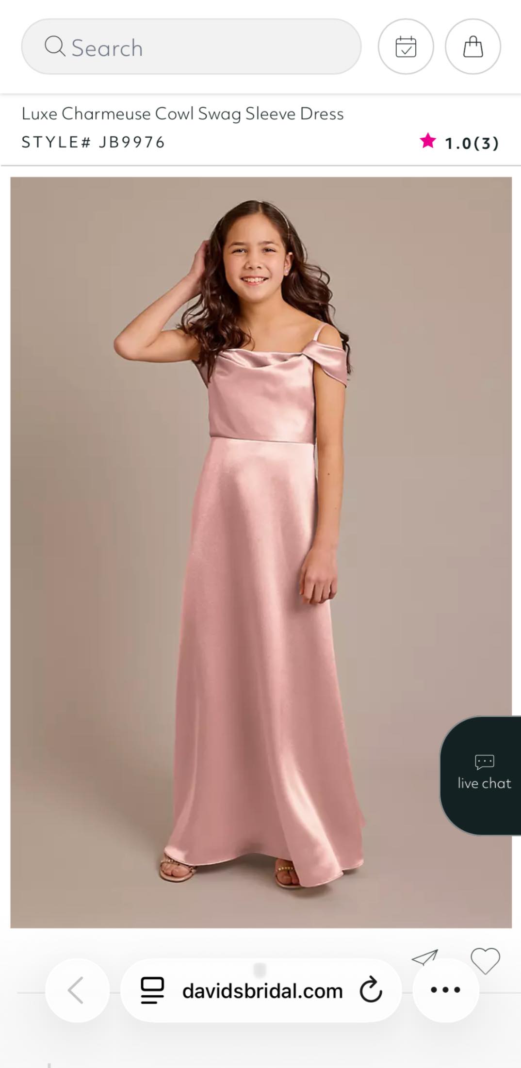 charmeuse cowl bridesmaid dress with swag sleeves Junior alteration services in Surprise, AZ Satin