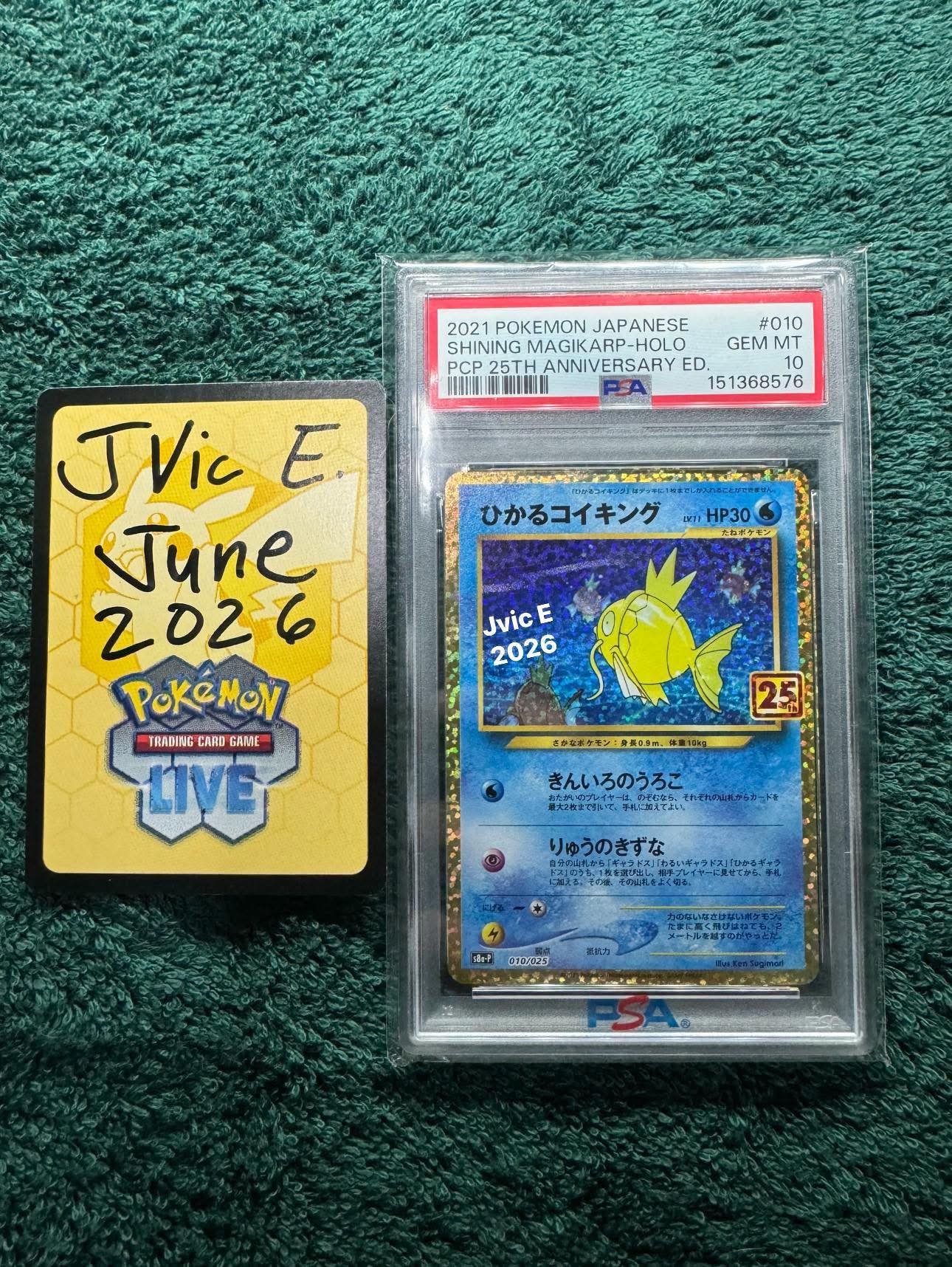 Japanese Shining Magikarp 25th anniversary PSA 10 for sale