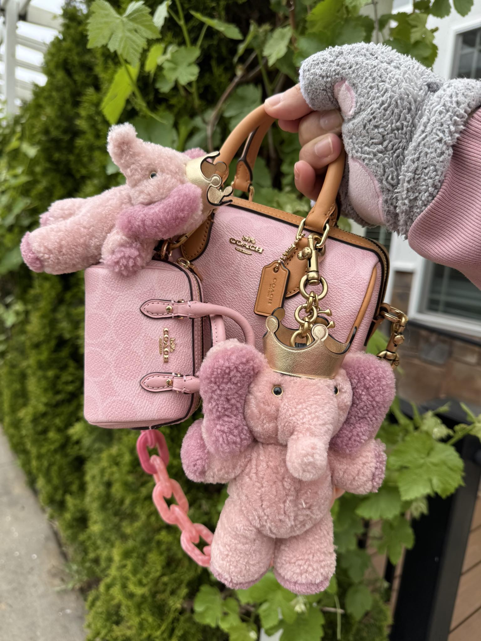 COACH Poppy Accessory Pouch flower charm