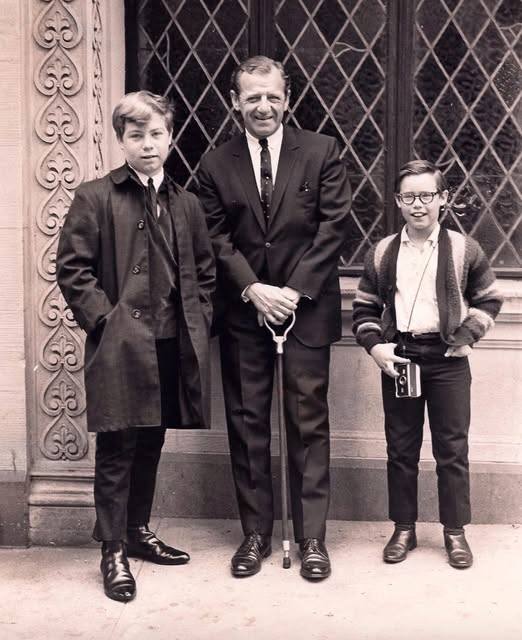 Stanley and Barry Livingston with their father Hilliard.