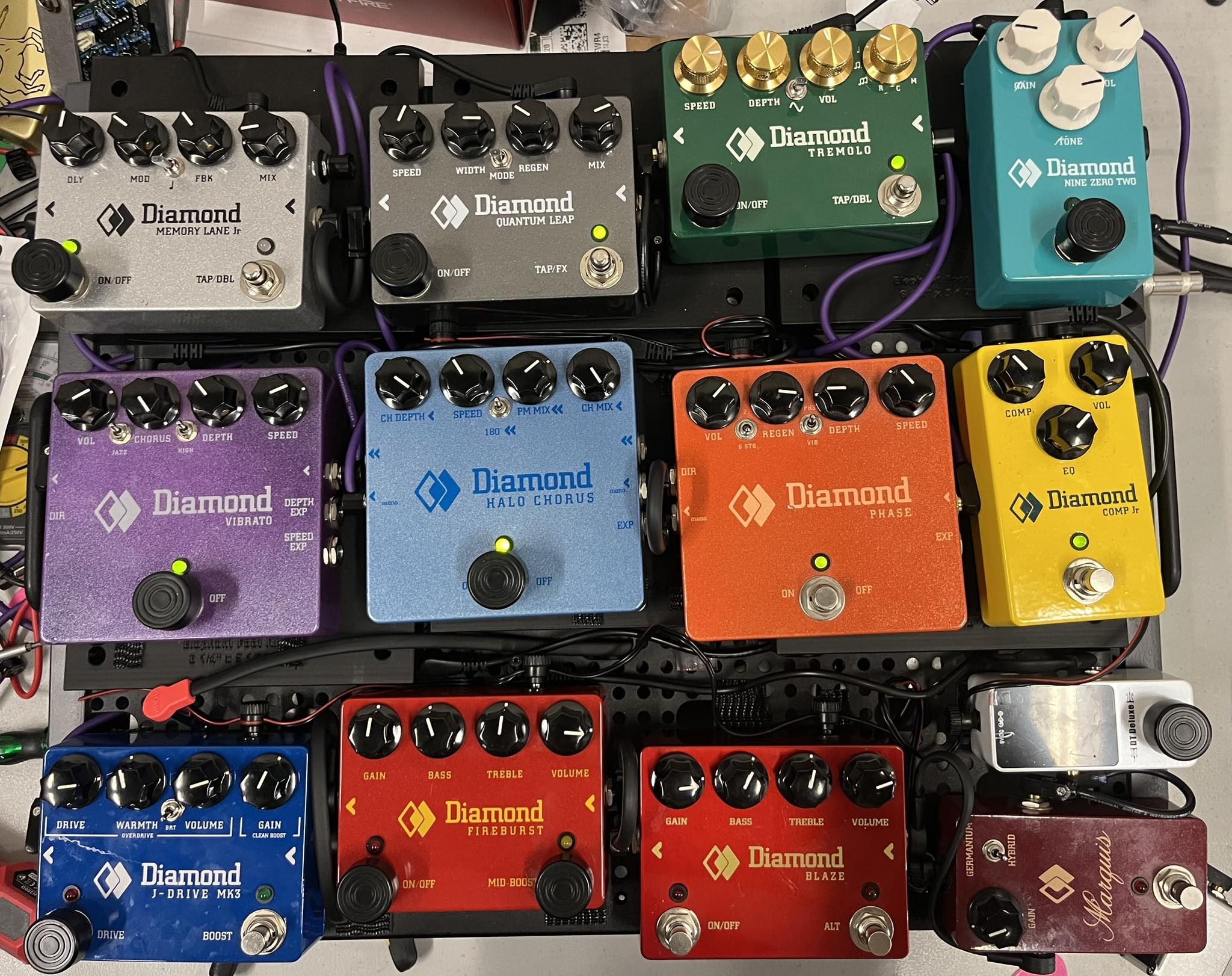 Why can't I get through a gig with this Diamond Pedals rig?