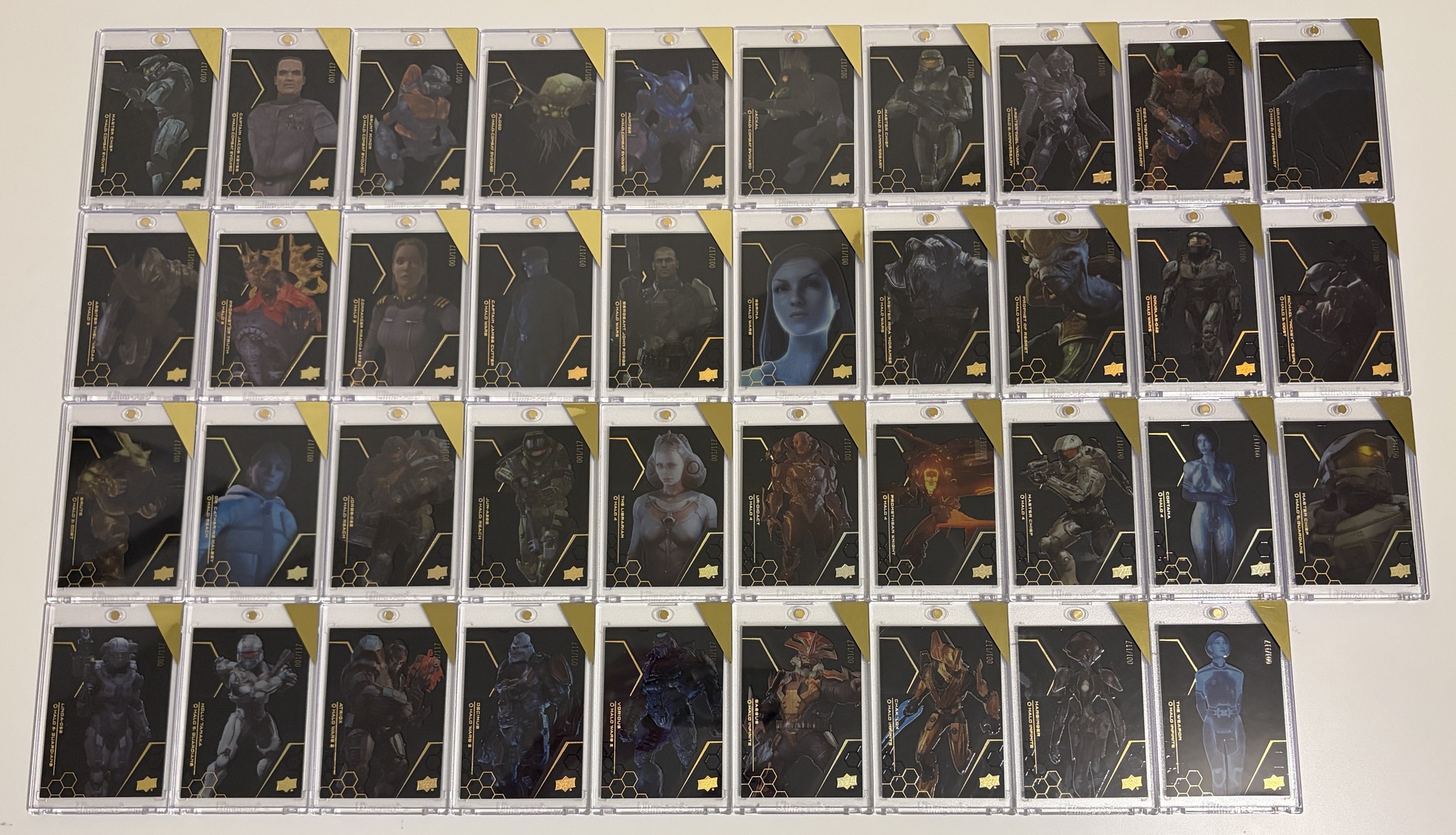 Collecting Halo Legacy Collection gold cards, 39 out of 90 found
