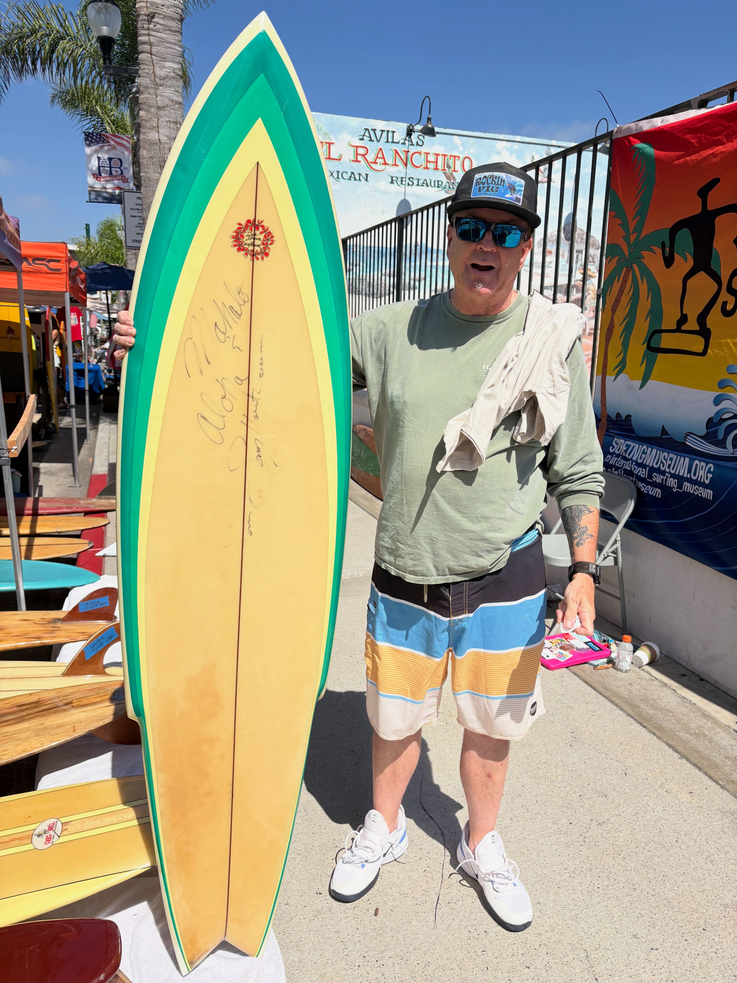 Man reunites with his original Dick Brewer surfboard at Rockin