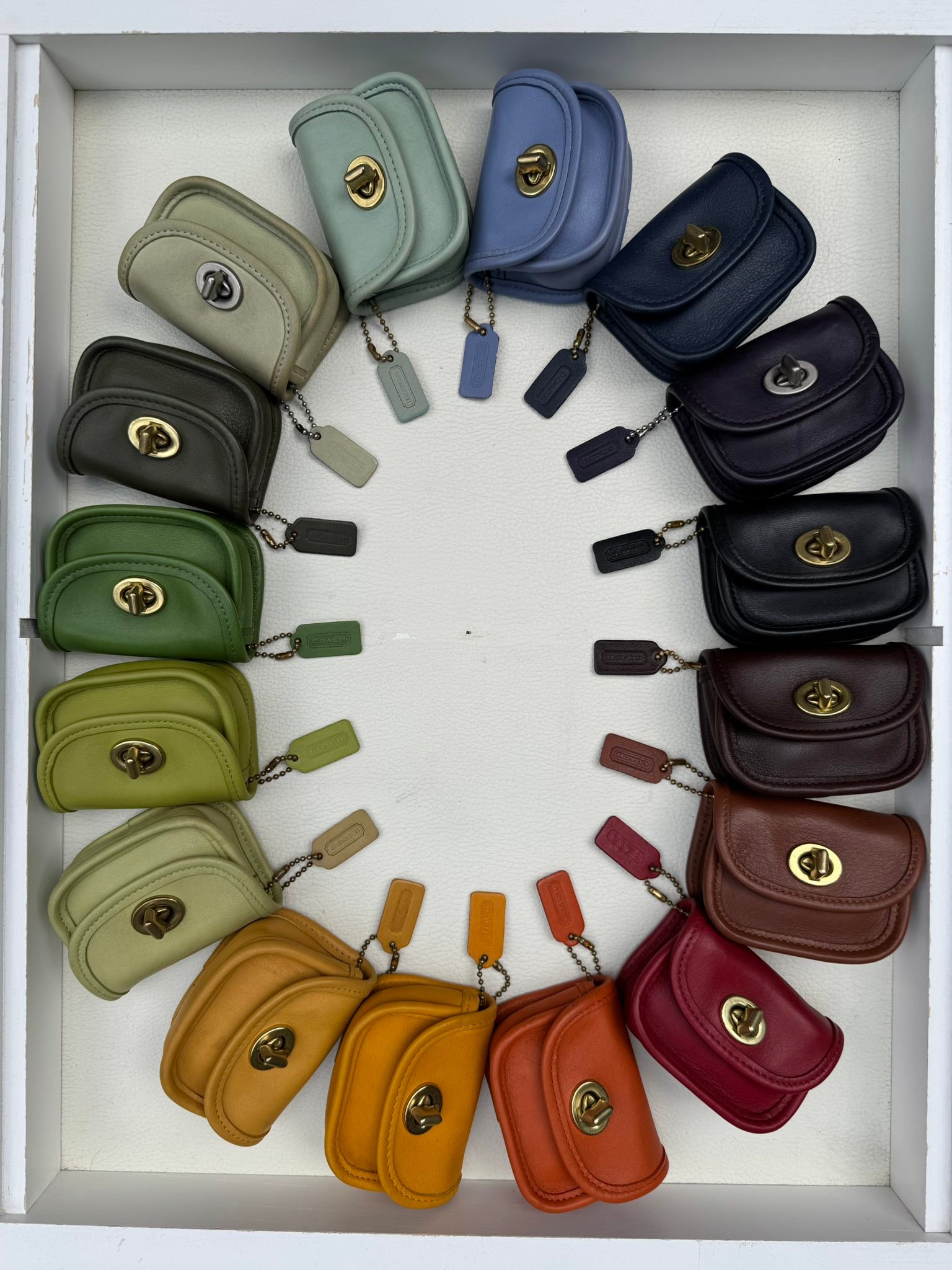 Vintage Coach key fob collection from the late 90s